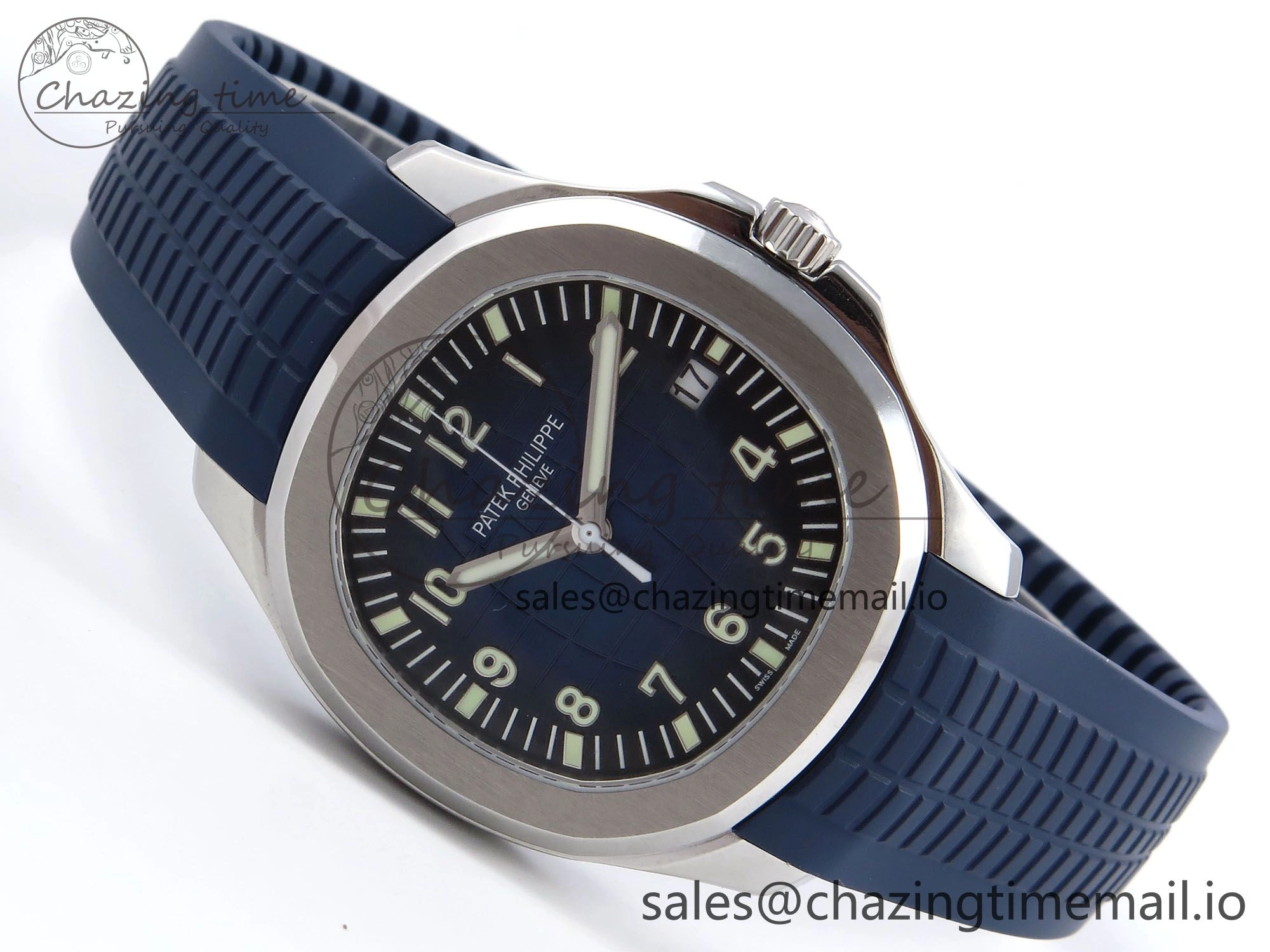 Aquanaut 5167A SS ZF 1:1 Best Edition Blue Dial on Blue Rubber Strap 330CS V2