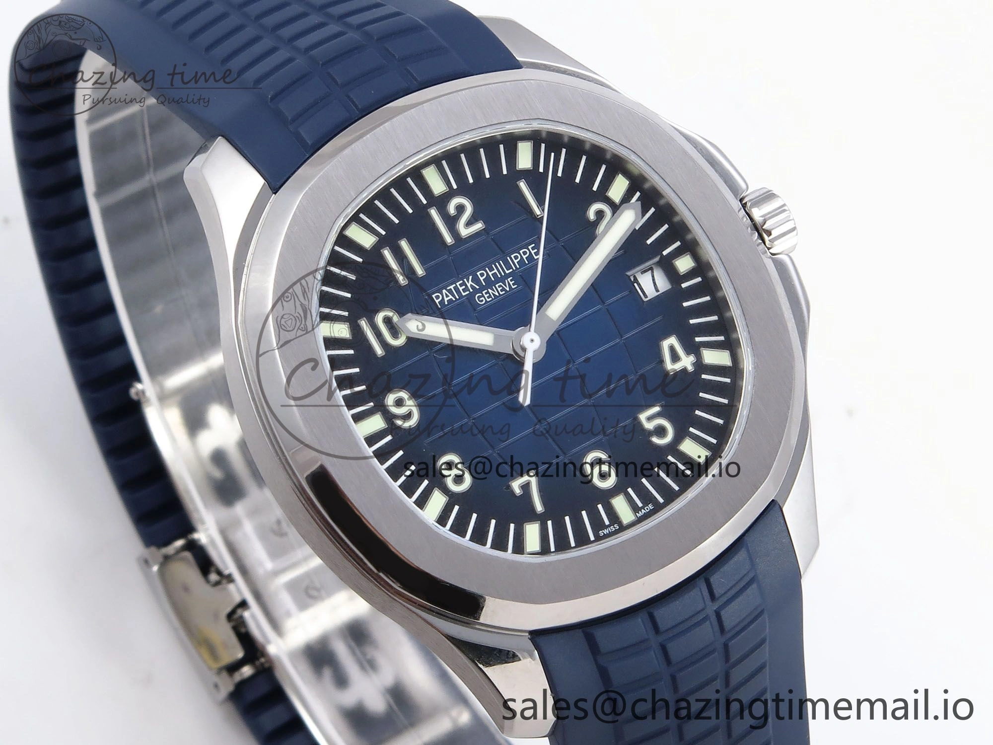 Aquanaut 5167A SS ZF 1:1 Best Edition Blue Dial on Blue Rubber Strap 330CS V2