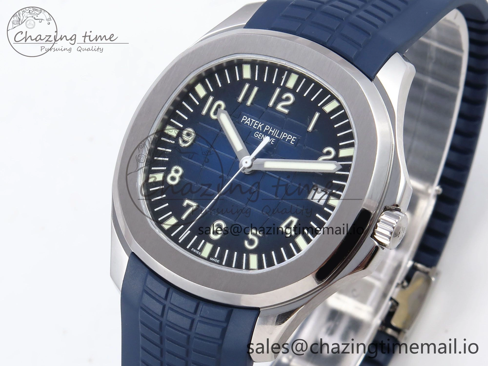 Aquanaut 5167A SS ZF 1:1 Best Edition Blue Dial on Blue Rubber Strap 330CS V2