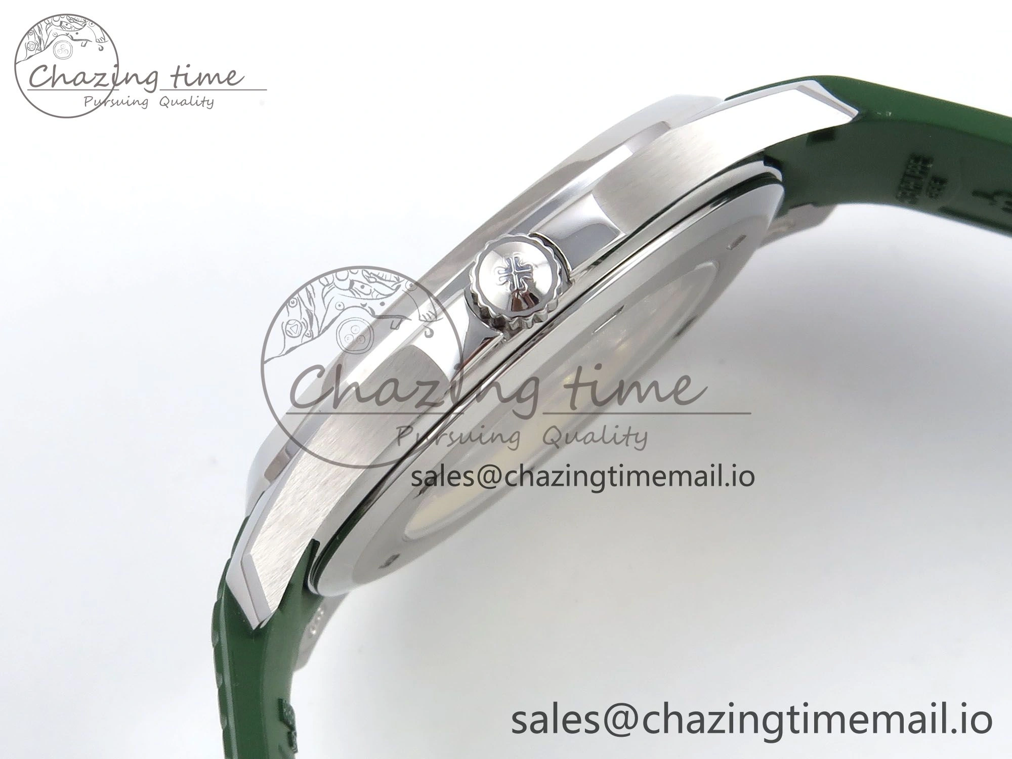 Aquanaut 5167A SS ZF 1:1 Best Edition Green Dial on Green Rubber Strap 330CS V2