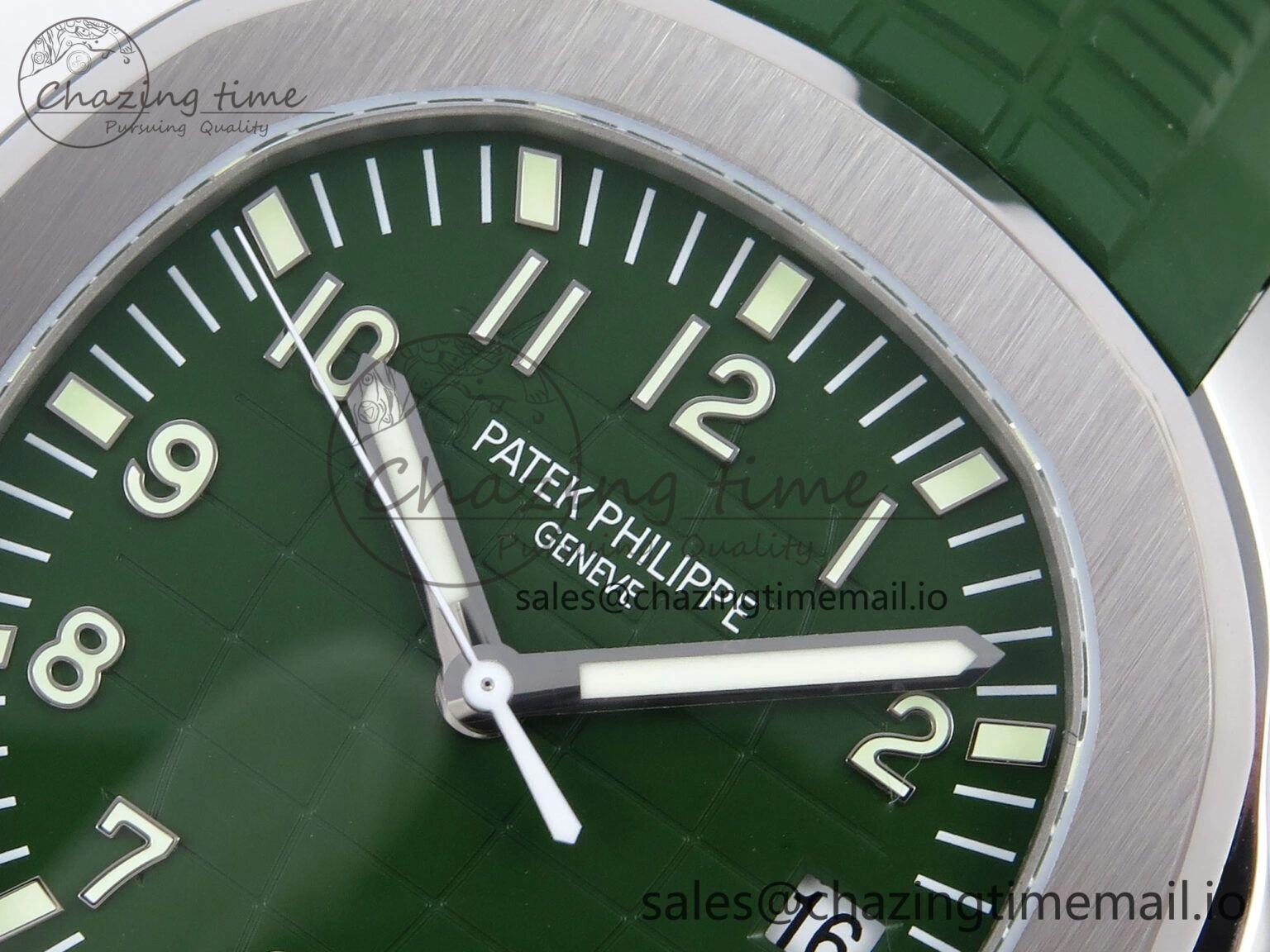 Aquanaut 5167A SS ZF 1:1 Best Edition Green Dial on Green Rubber Strap 330CS V2