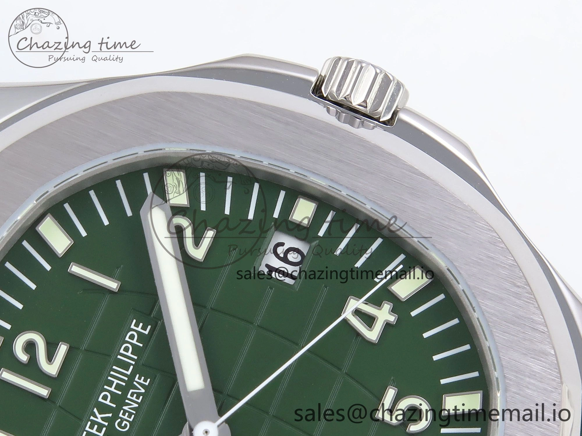 Aquanaut 5167A SS ZF 1:1 Best Edition Green Dial on Green Rubber Strap 330CS V2
