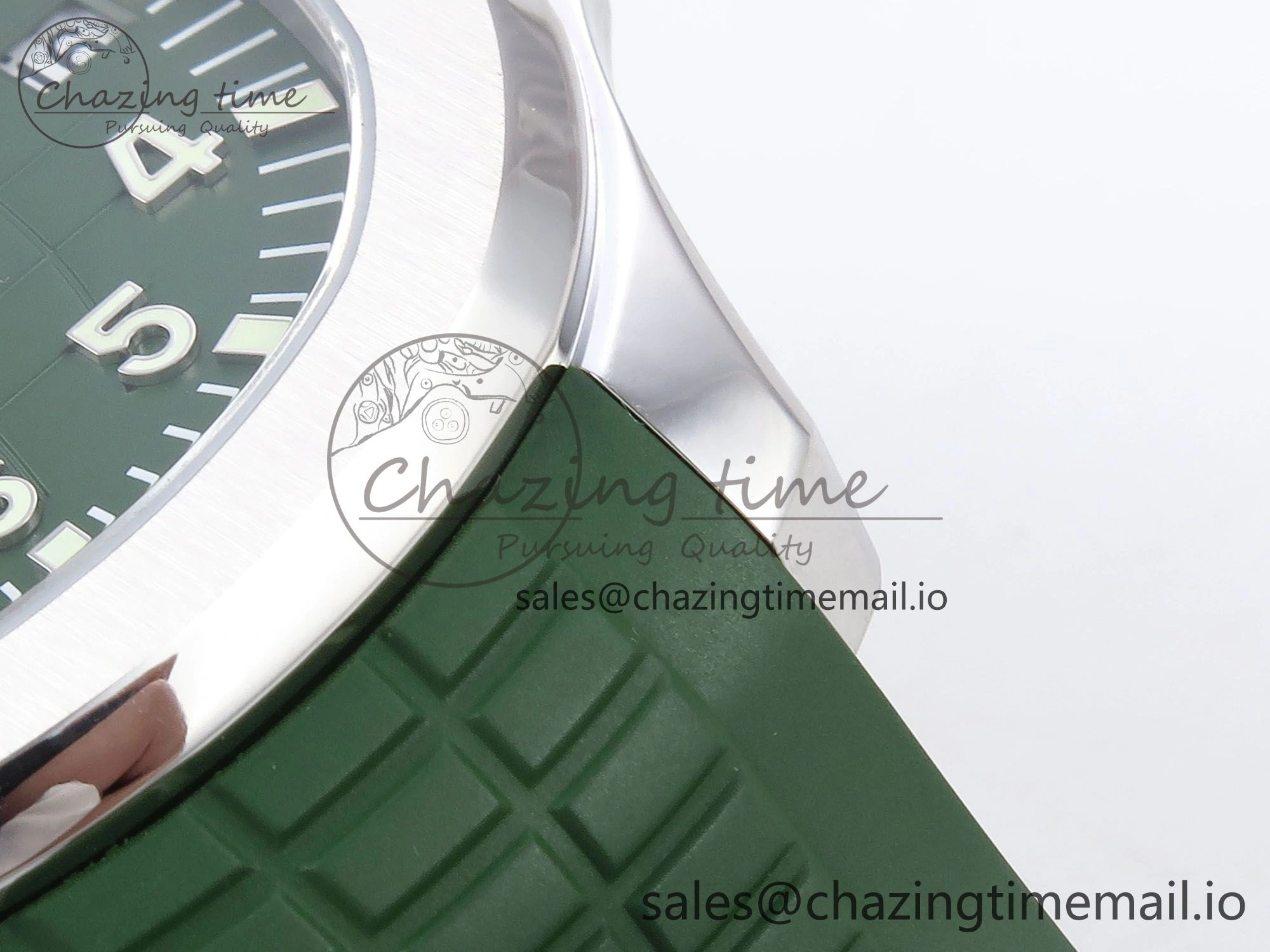 Aquanaut 5167A SS ZF 1:1 Best Edition Green Dial on Green Rubber Strap 330CS V2