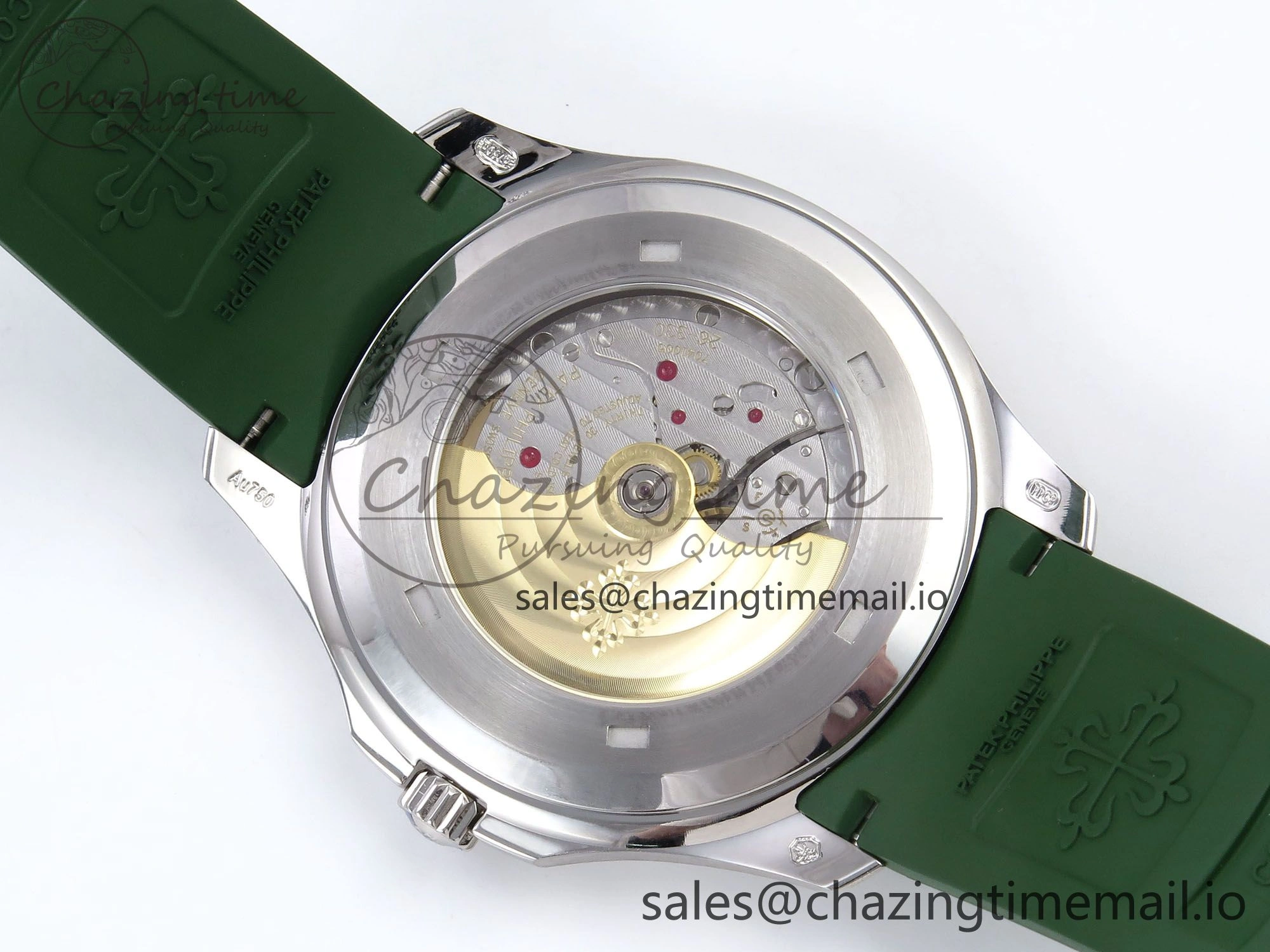 Aquanaut 5167A SS ZF 1:1 Best Edition Green Dial on Green Rubber Strap 330CS V2