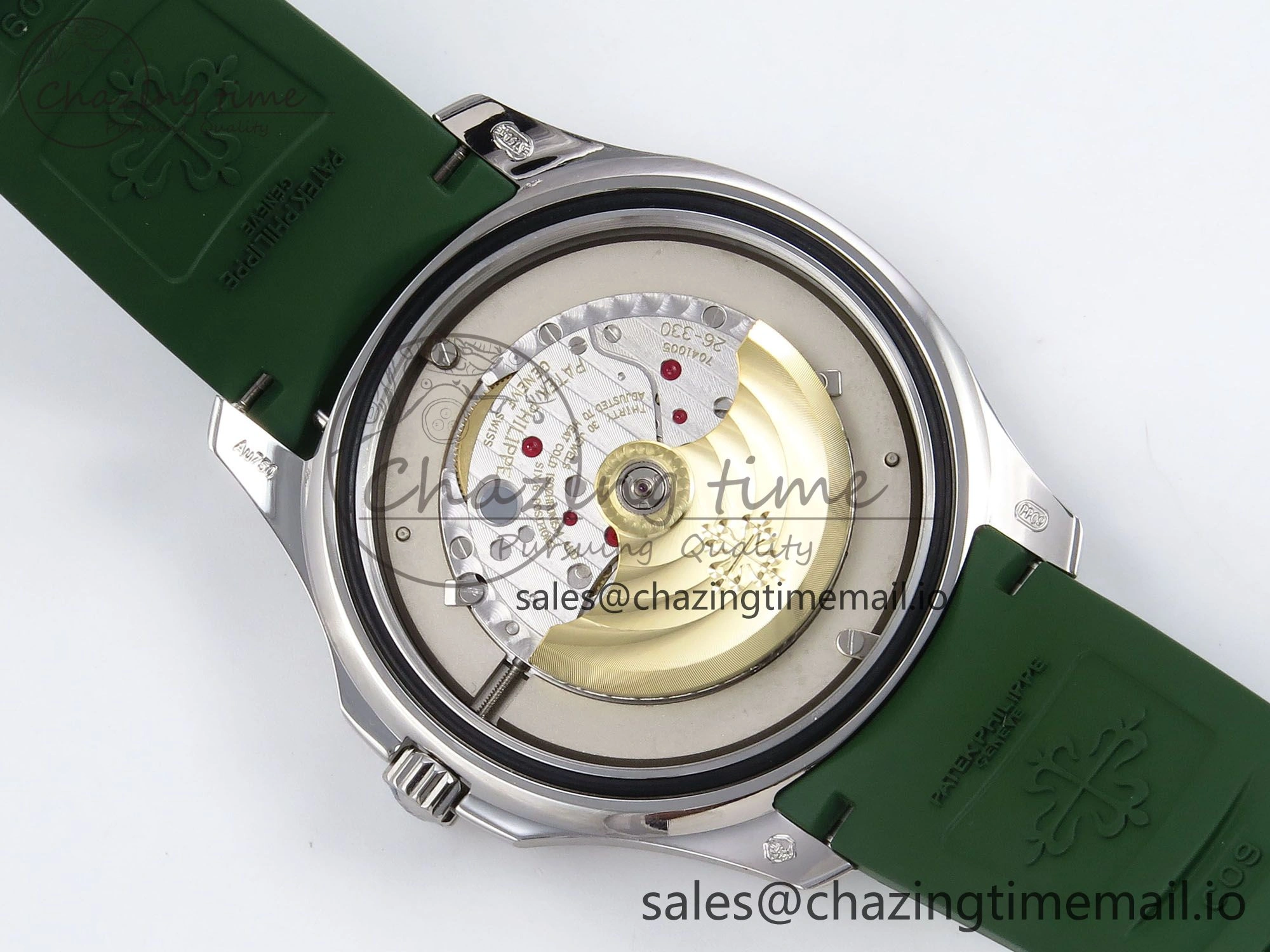 Aquanaut 5167A SS ZF 1:1 Best Edition Green Dial on Green Rubber Strap 330CS V2