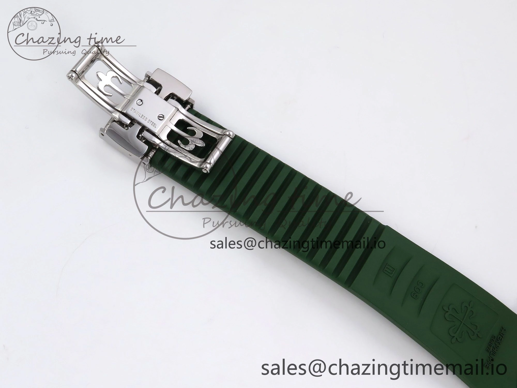 Aquanaut 5167A SS ZF 1:1 Best Edition Green Dial on Green Rubber Strap 330CS V2