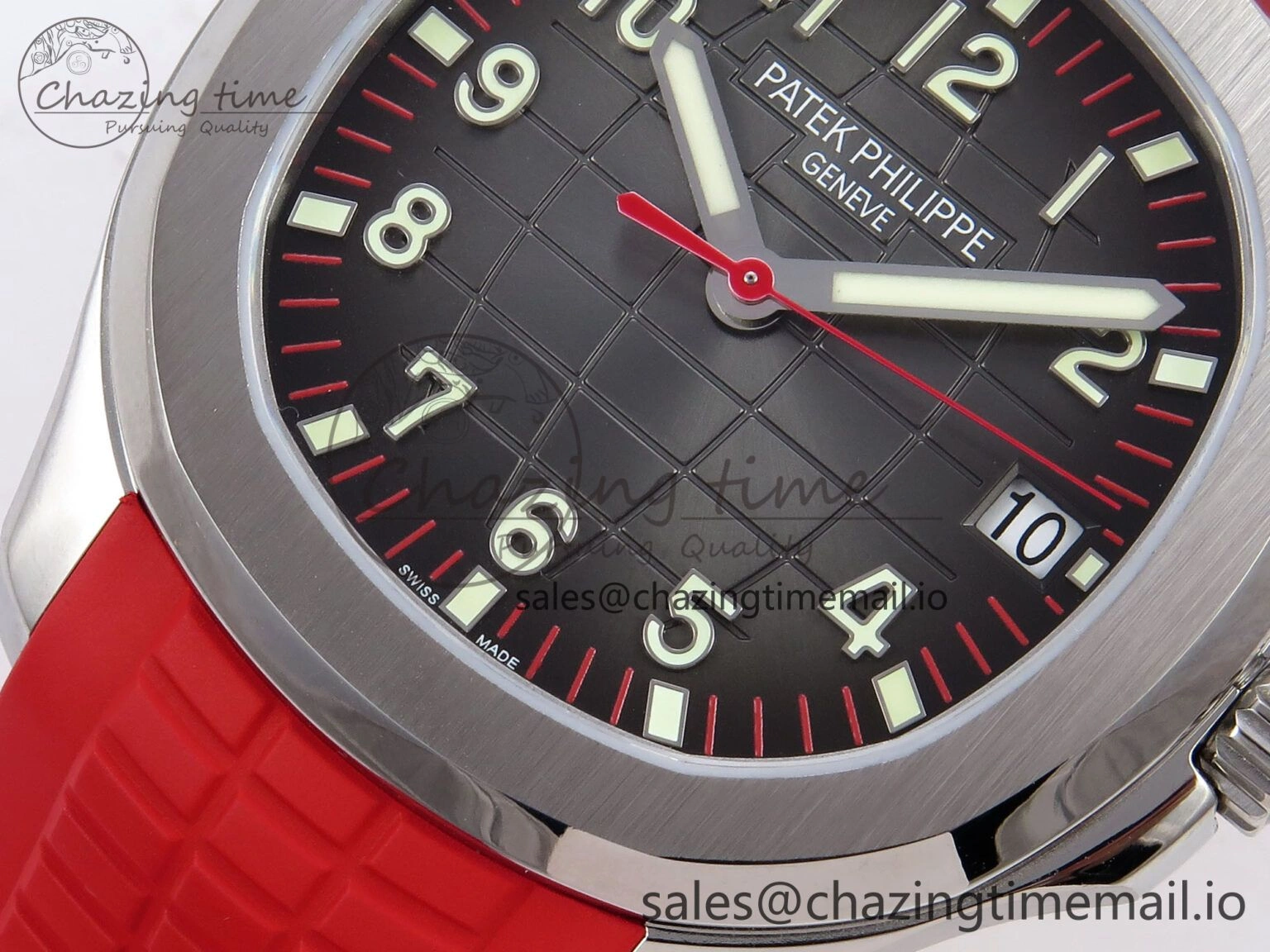 Aquanaut 5167A Singapore Edition SS ZF 1:1 Best Edition Red Second Hand on Red Rubber Strap 324CS