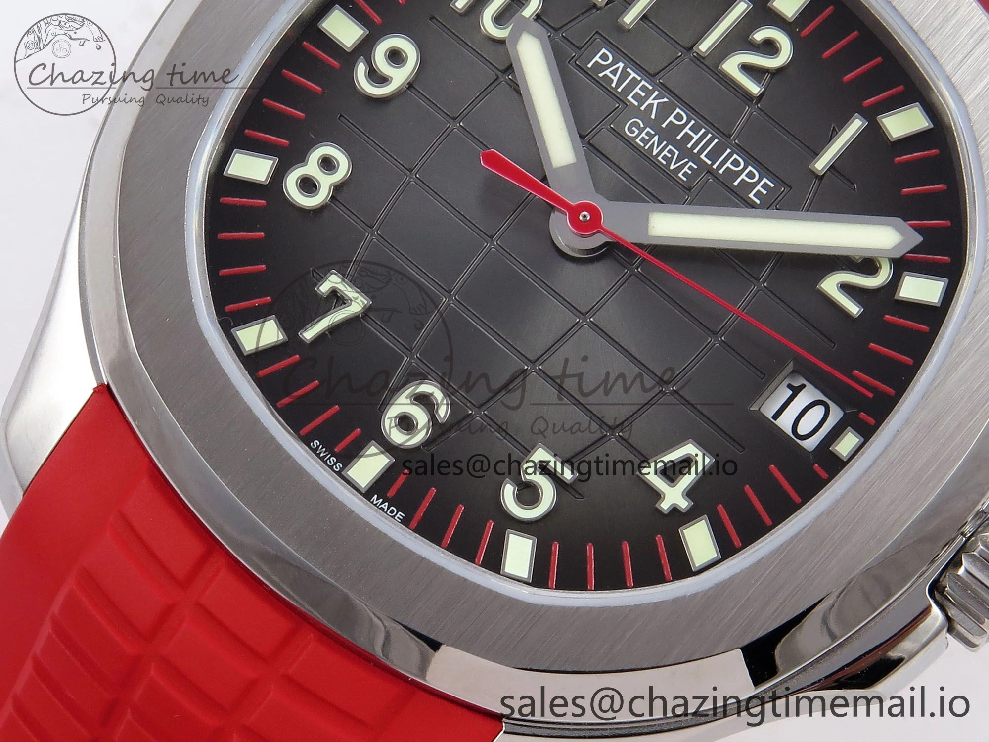 Aquanaut 5167A Singapore Edition SS ZF 1:1 Best Edition Red Second Hand on Red Rubber Strap 324CS