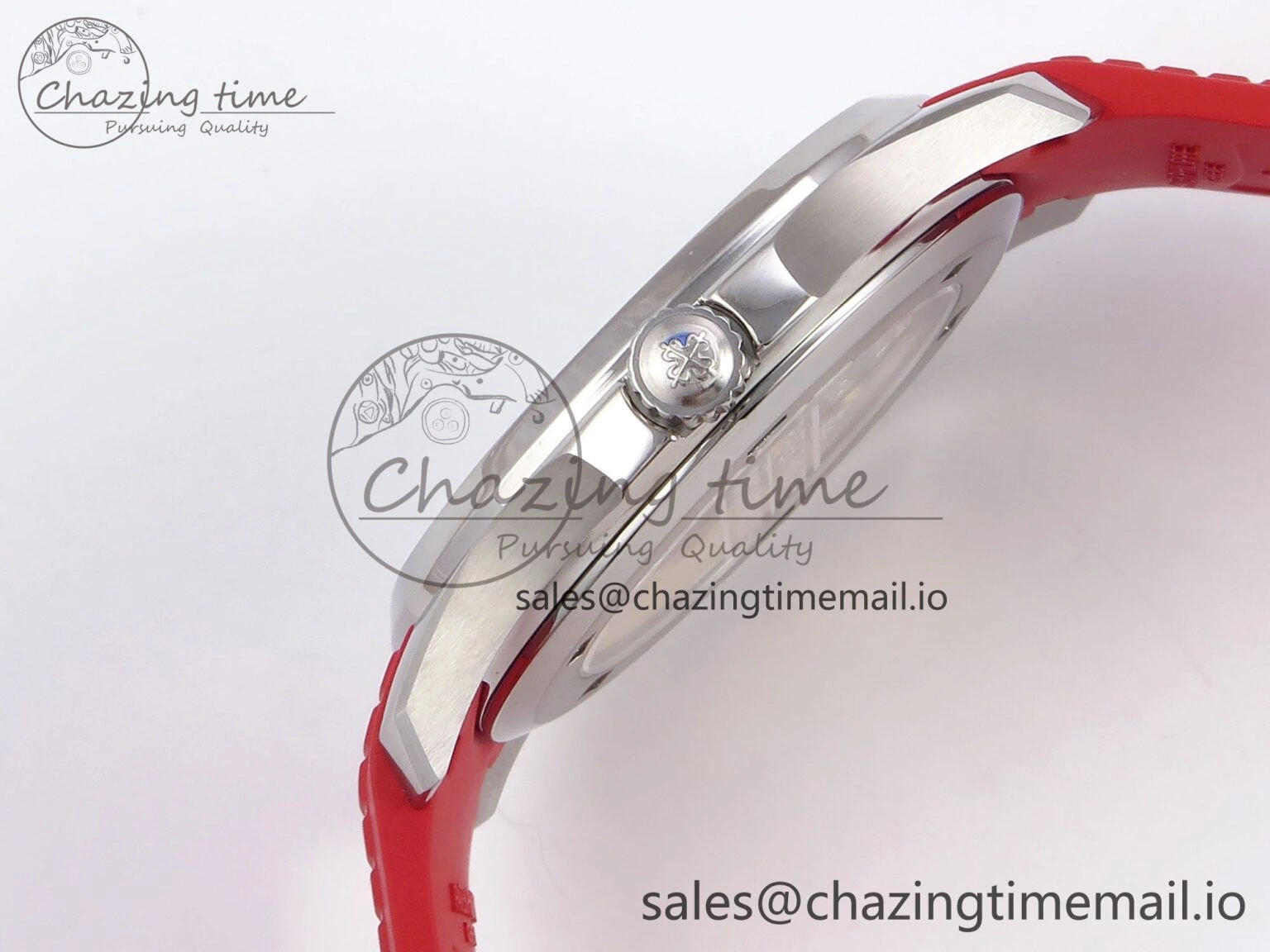Aquanaut 5167A Singapore Edition SS ZF 1:1 Best Edition Red Second Hand on Red Rubber Strap 324CS