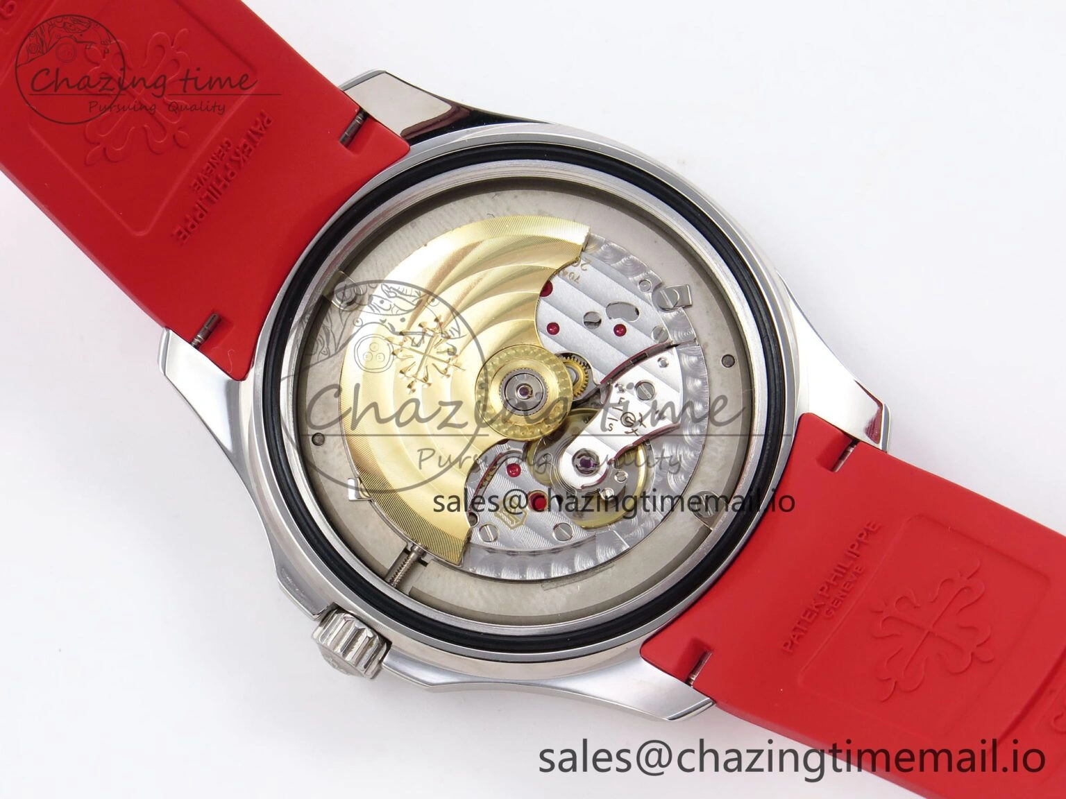 Aquanaut 5167A Singapore Edition SS ZF 1:1 Best Edition Red Second Hand on Red Rubber Strap 324CS