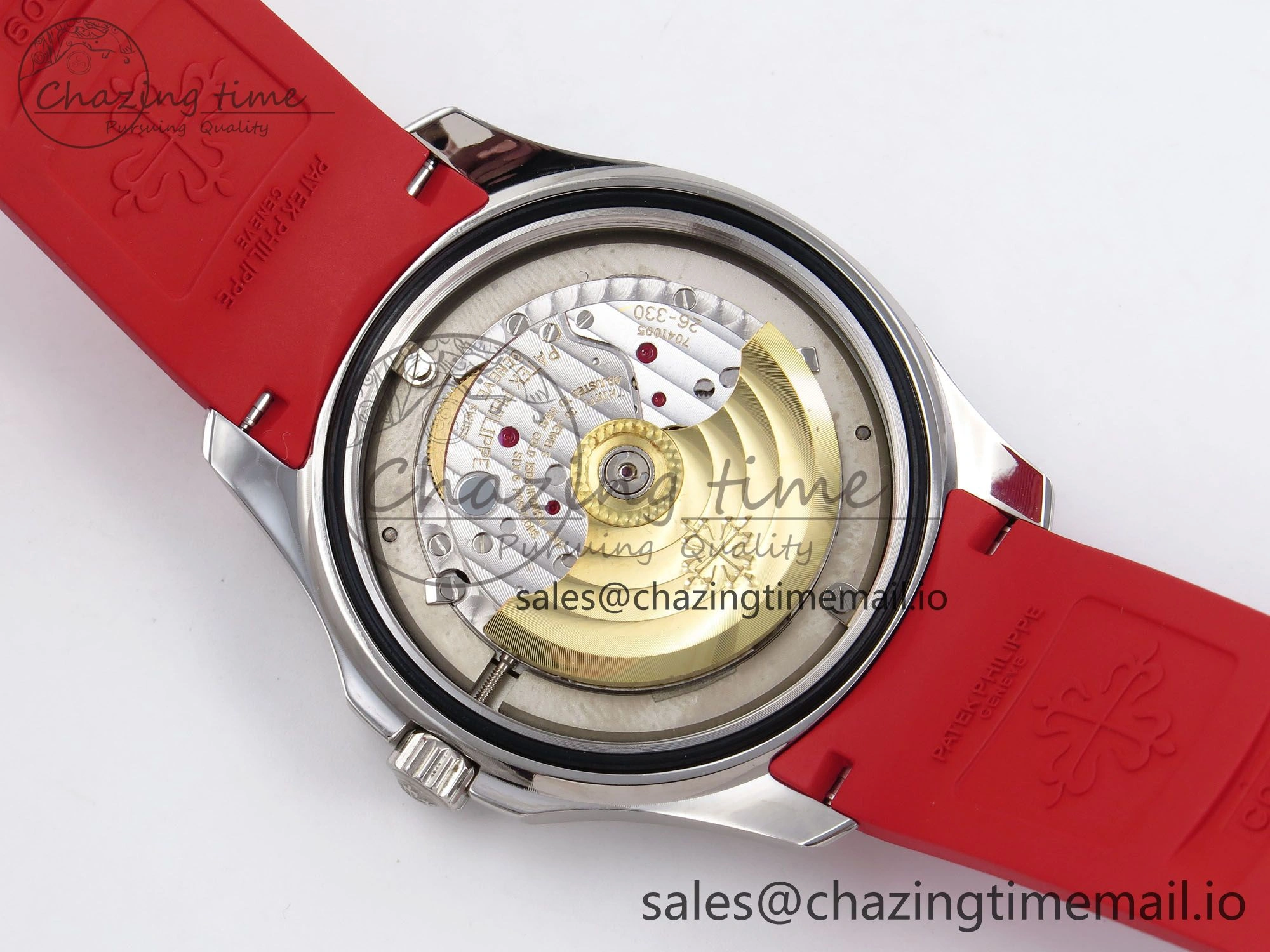 Aquanaut 5167A Singapore Edition SS ZF 1:1 Best Edition Red Second Hand on Red Rubber Strap 324CS