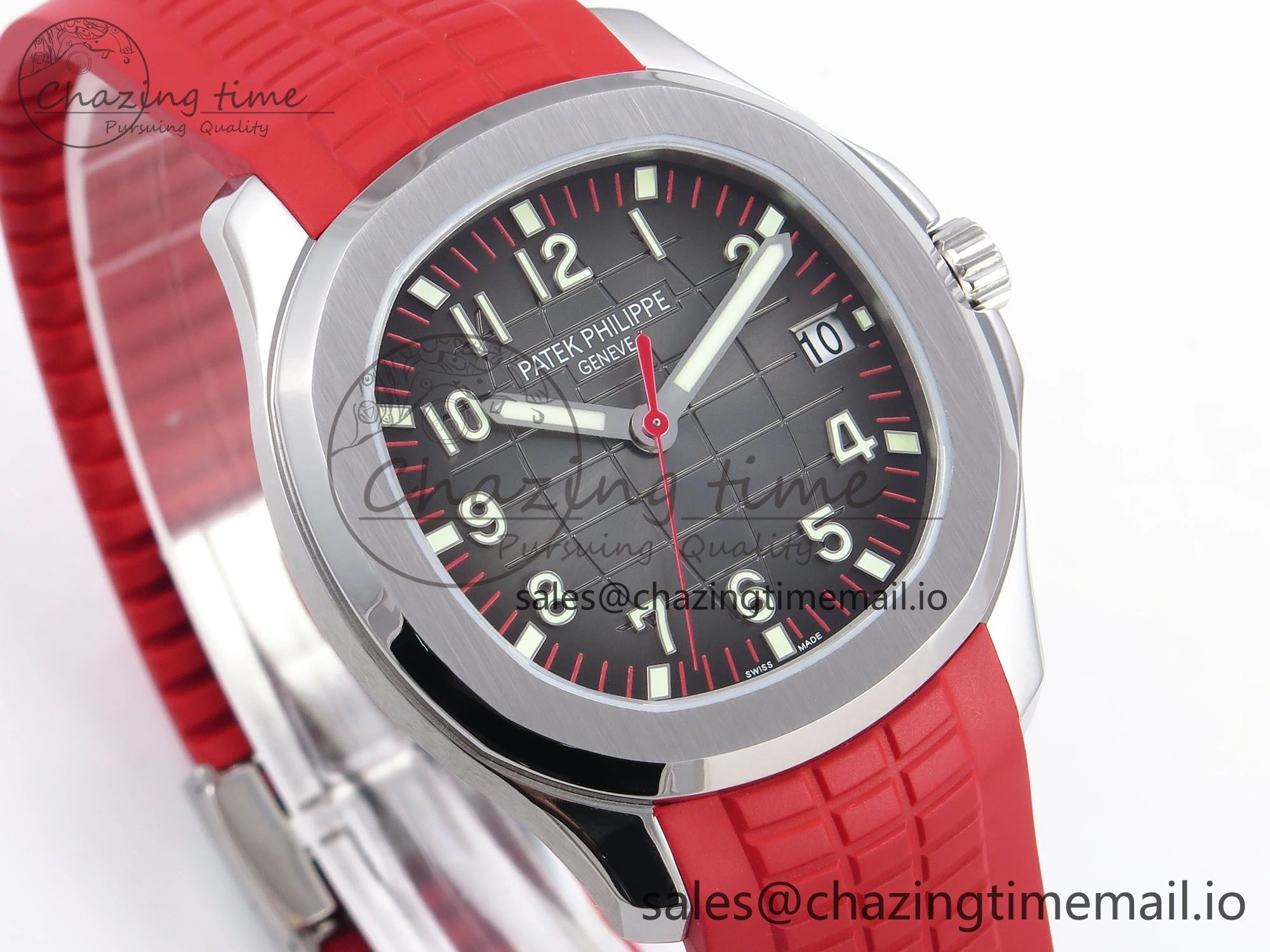 Aquanaut 5167A Singapore Edition SS ZF 1:1 Best Edition Red Second Hand on Red Rubber Strap 324CS