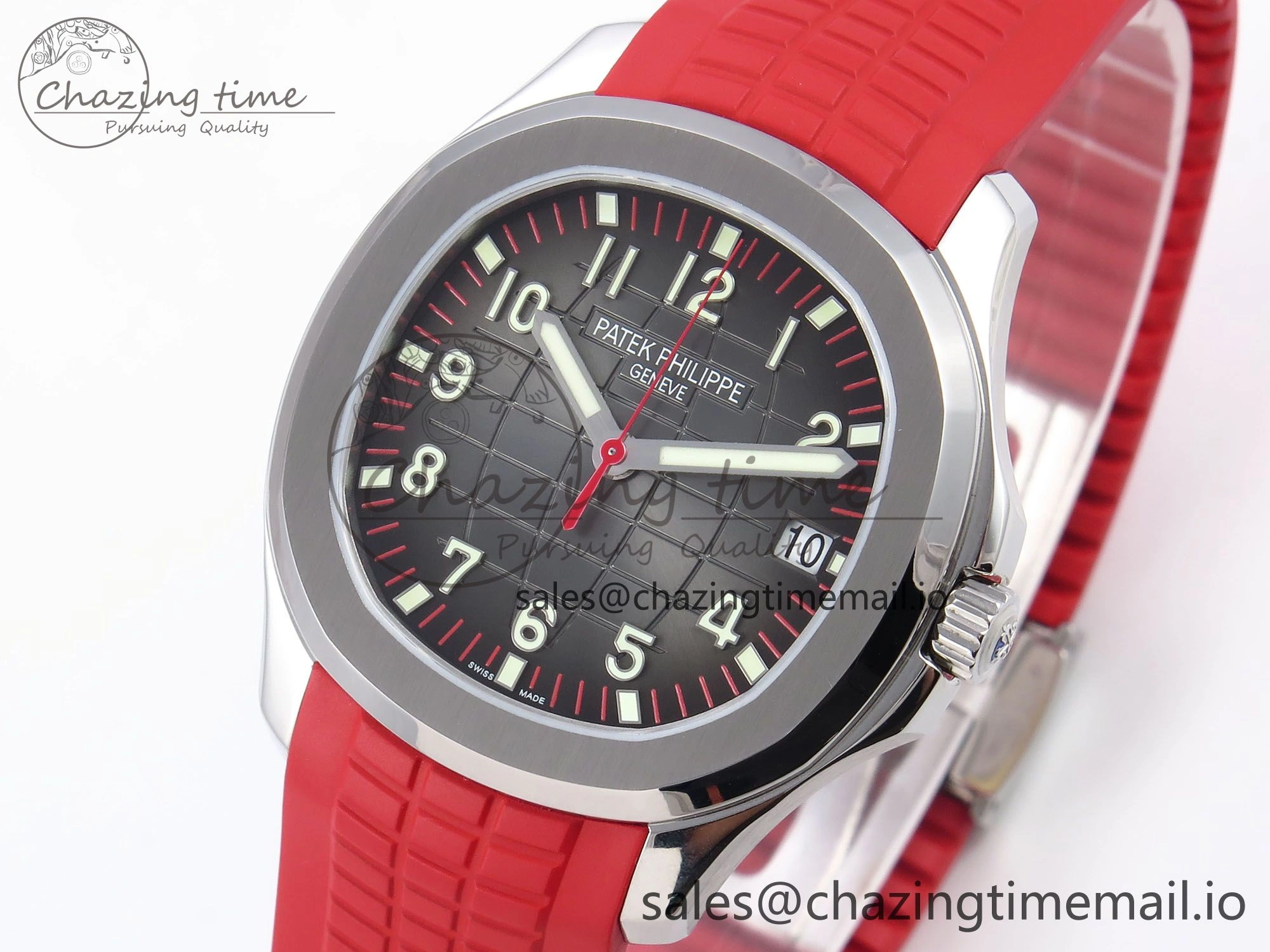 Aquanaut 5167A Singapore Edition SS ZF 1:1 Best Edition Red Second Hand on Red Rubber Strap 324CS