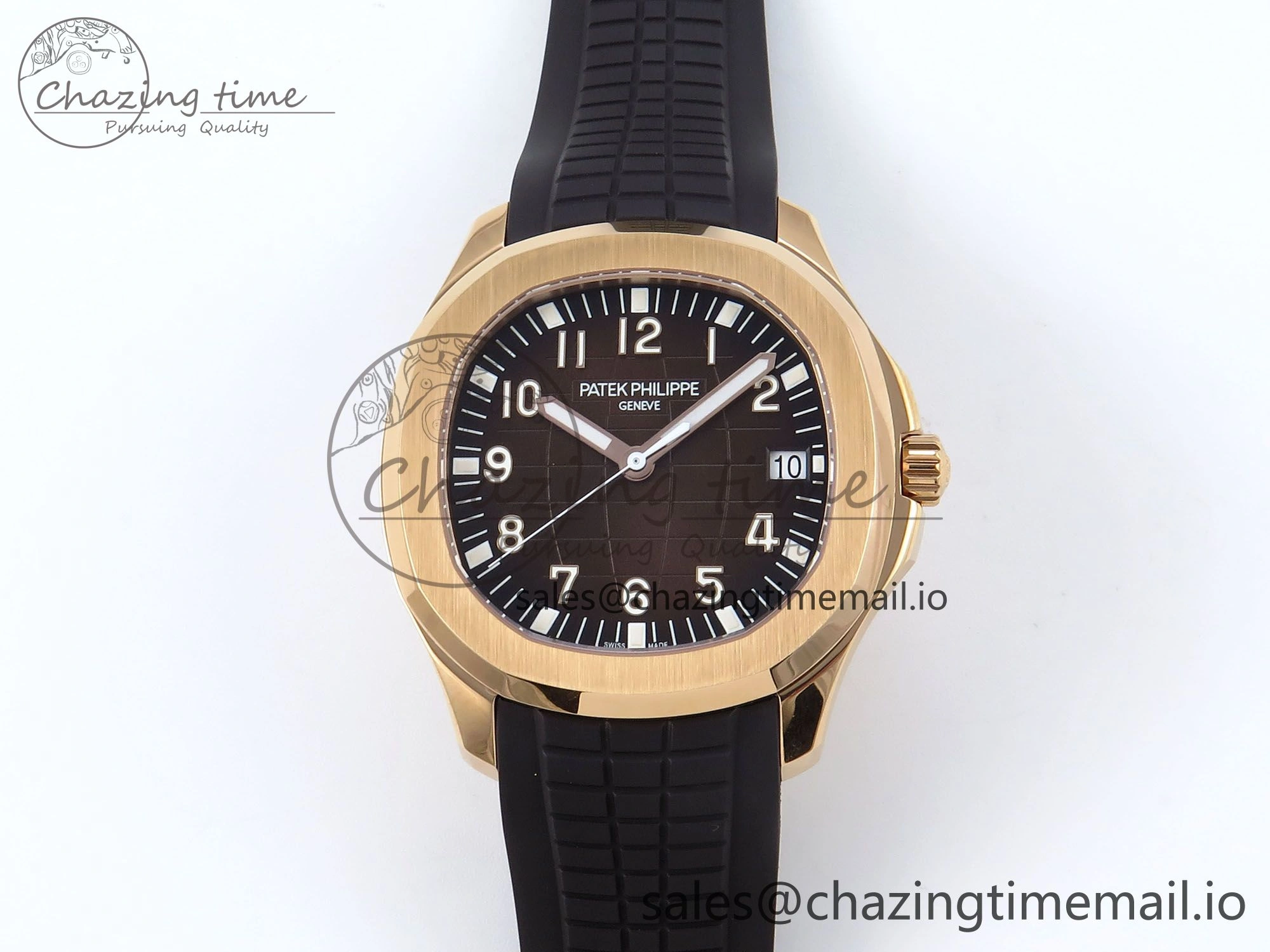 Aquanaut 5167R RG 3KF Best Edition Brown Dial on Brown Rubber Strap A324 Super Clone V2