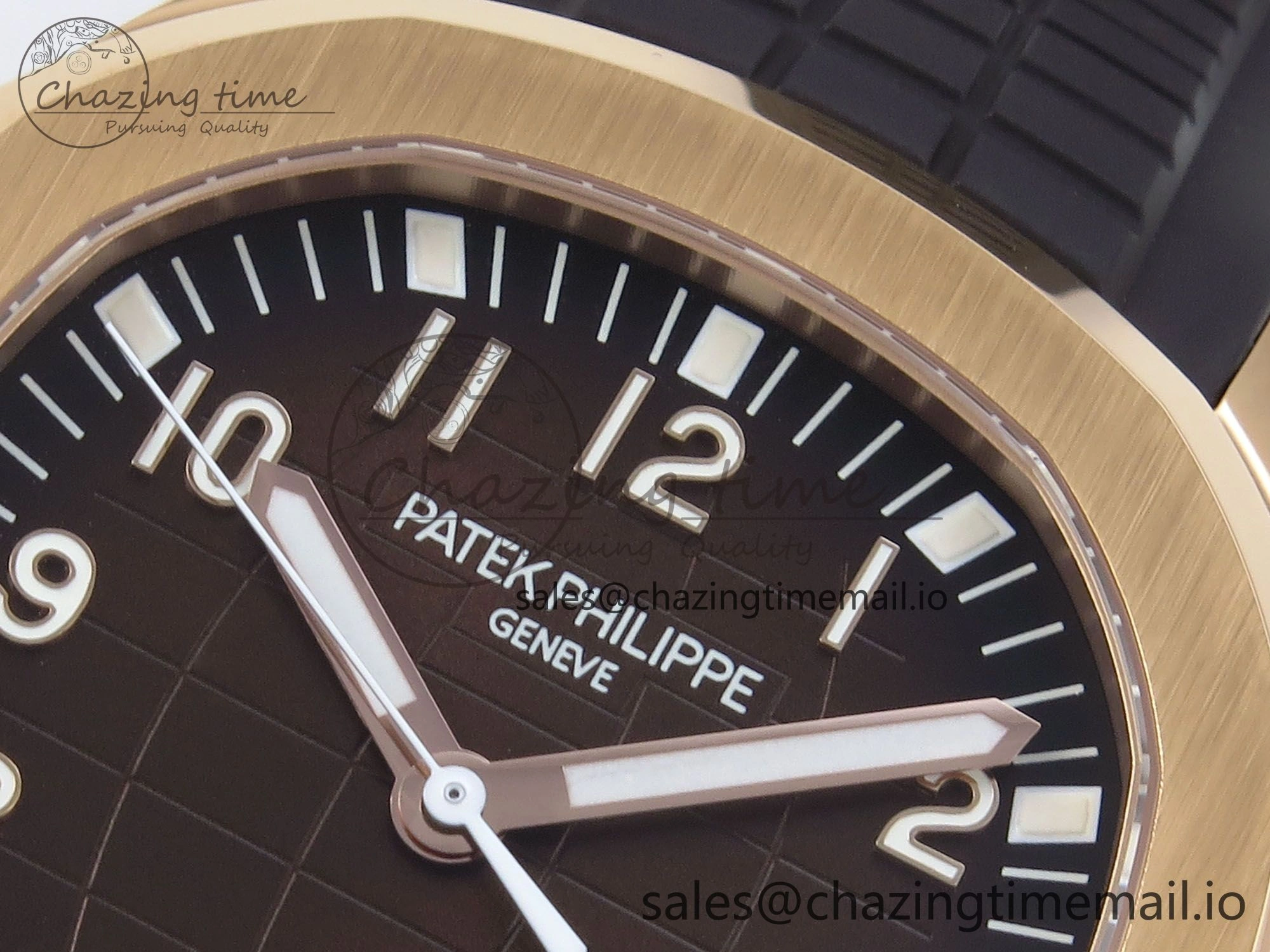 Aquanaut 5167R RG 3KF Best Edition Brown Dial on Brown Rubber Strap A324 Super Clone V2