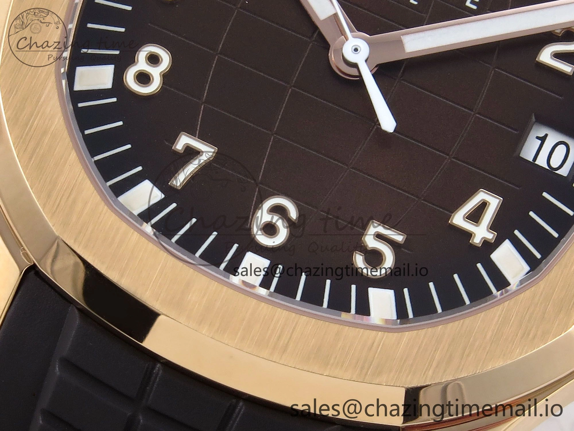 Aquanaut 5167R RG 3KF Best Edition Brown Dial on Brown Rubber Strap A324 Super Clone V2