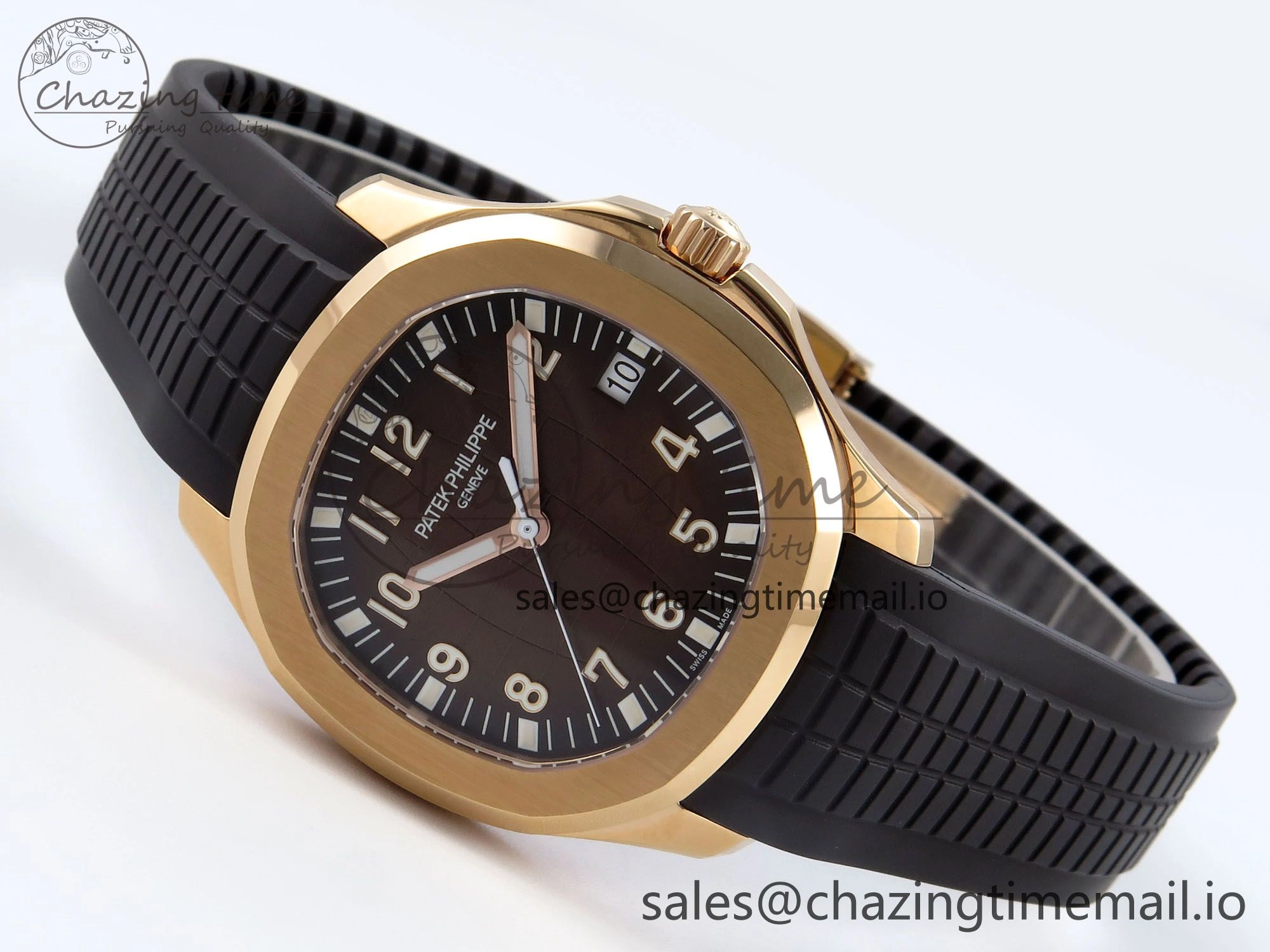 Aquanaut 5167R RG 3KF Best Edition Brown Dial on Brown Rubber Strap A324 Super Clone V2