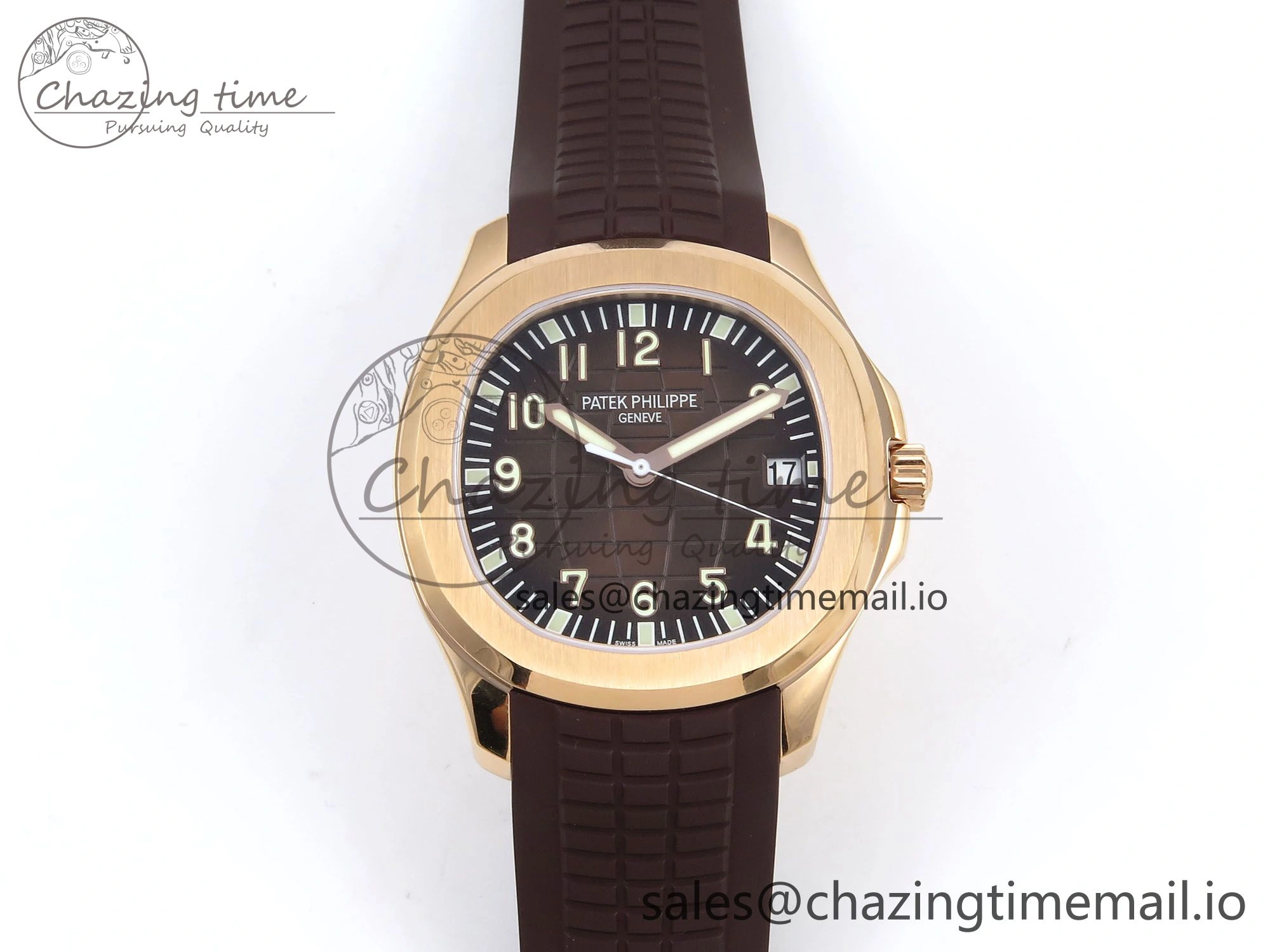 Aquanaut 5167R RG ZF 1:1 Best Edition Brown Dial on Brown Rubber Strap 330CS V2