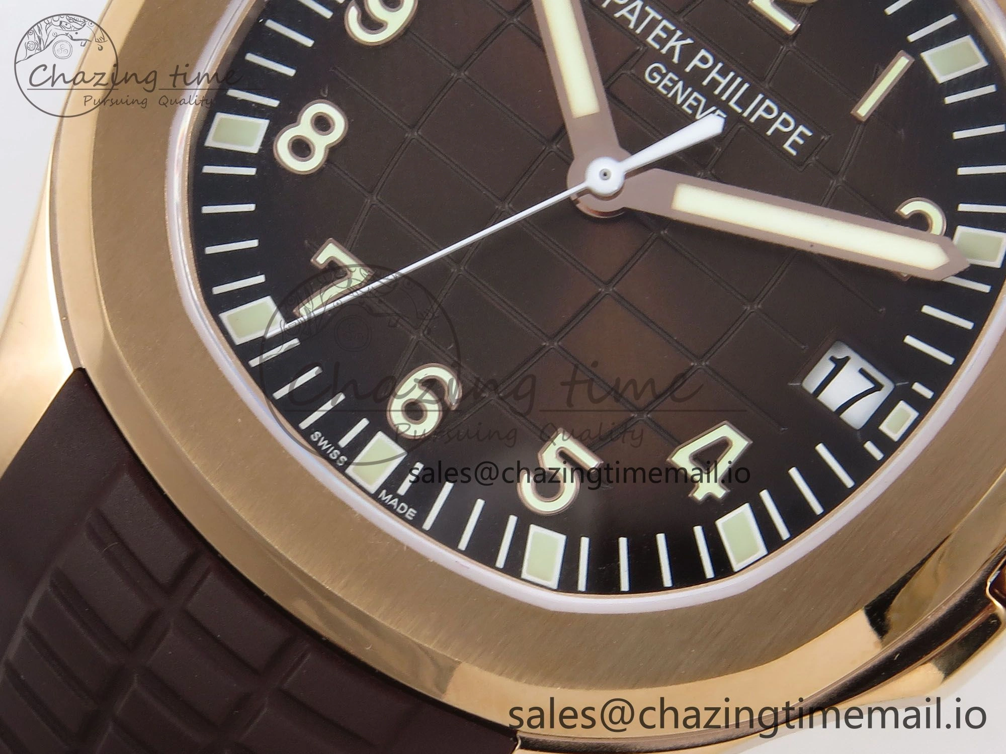 Aquanaut 5167R RG ZF 1:1 Best Edition Brown Dial on Brown Rubber Strap 330CS V2