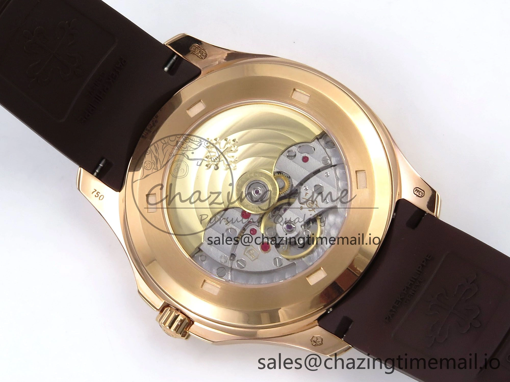 Aquanaut 5167R RG ZF 1:1 Best Edition Brown Dial on Brown Rubber Strap 330CS V2