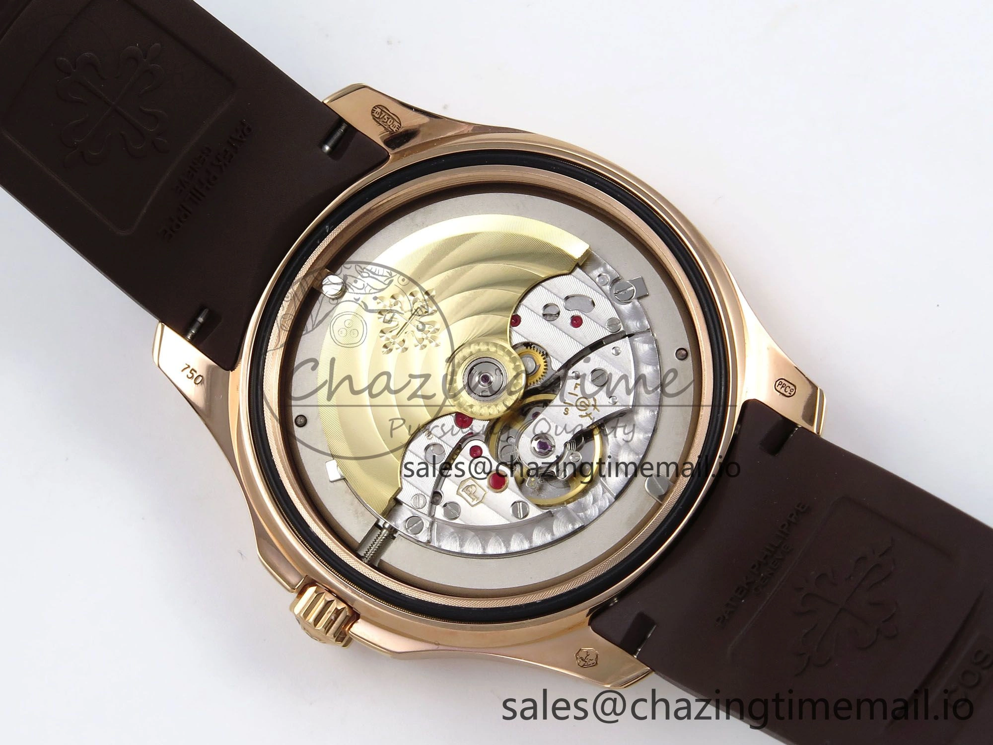 Aquanaut 5167R RG ZF 1:1 Best Edition Brown Dial on Brown Rubber Strap 330CS V2