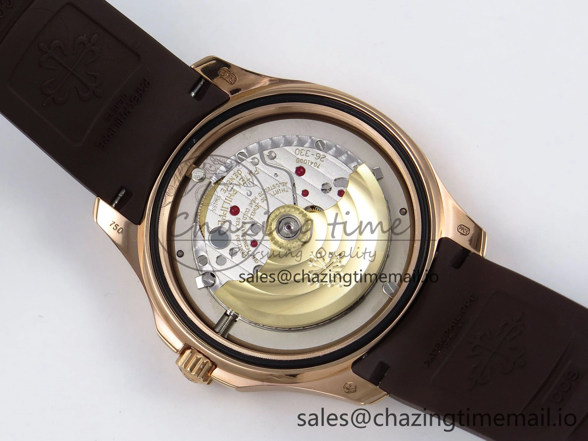 Aquanaut 5167R RG ZF 1:1 Best Edition Brown Dial on Brown Rubber Strap 330CS V2