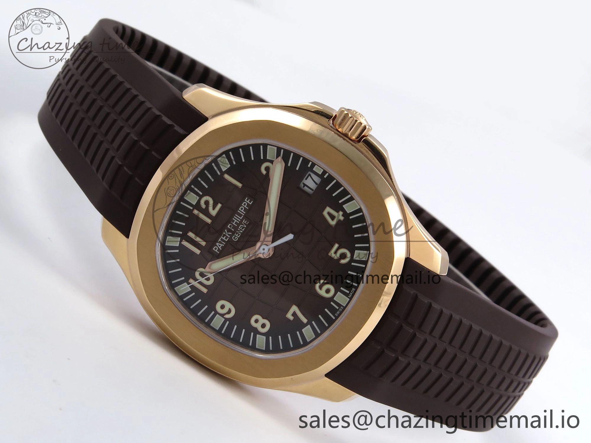 Aquanaut 5167R RG ZF 1:1 Best Edition Brown Dial on Brown Rubber Strap 330CS V2