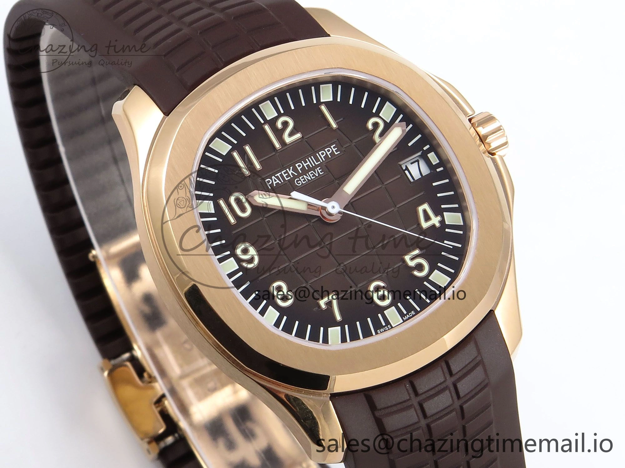 Aquanaut 5167R RG ZF 1:1 Best Edition Brown Dial on Brown Rubber Strap 330CS V2