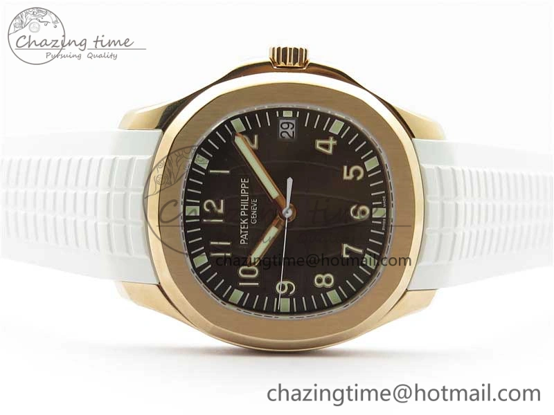 Aquanaut 5167R RG ZF 1:1 Best Edition Brown Dial on White Rubber Strap 324CS (Free box)