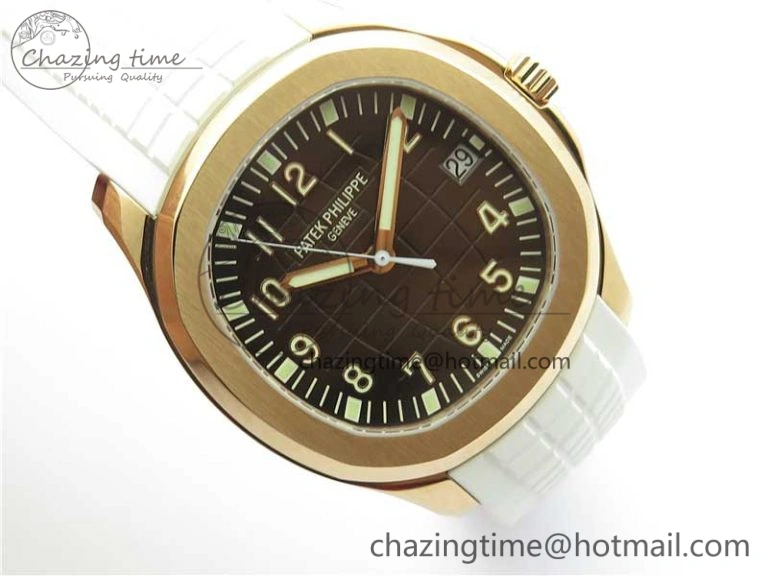 Aquanaut 5167R RG ZF 1:1 Best Edition Brown Dial on White Rubber Strap 324CS (Free box)