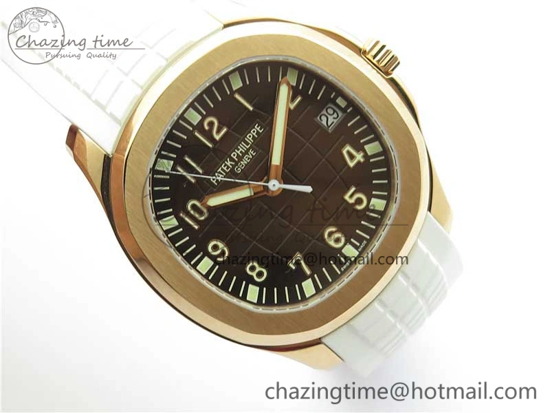 Aquanaut 5167R RG ZF 1:1 Best Edition Brown Dial on White Rubber Strap 324CS (Free box)