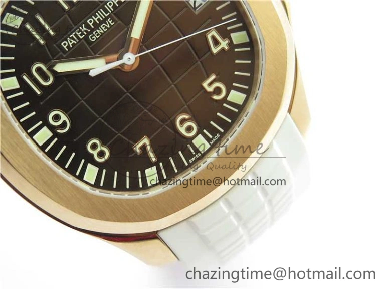 Aquanaut 5167R RG ZF 1:1 Best Edition Brown Dial on White Rubber Strap 324CS (Free box)