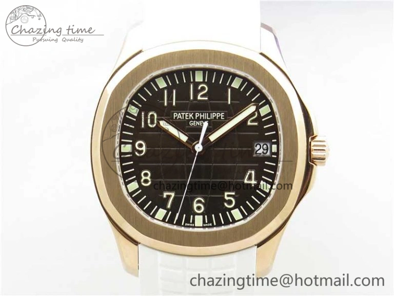 Aquanaut 5167R RG ZF 1:1 Best Edition Brown Dial on White Rubber Strap 324CS (Free box)
