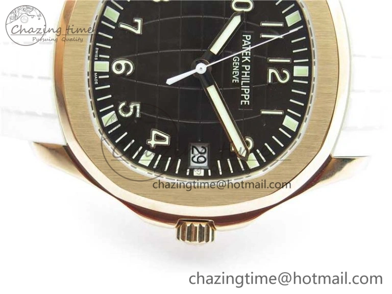 Aquanaut 5167R RG ZF 1:1 Best Edition Brown Dial on White Rubber Strap 324CS (Free box)
