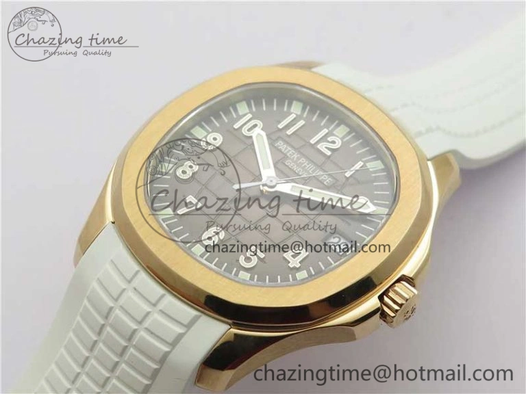 Aquanaut 5167R RG ZF 1:1 Best Edition Brown Dial on White Rubber Strap 324CS (Free box)