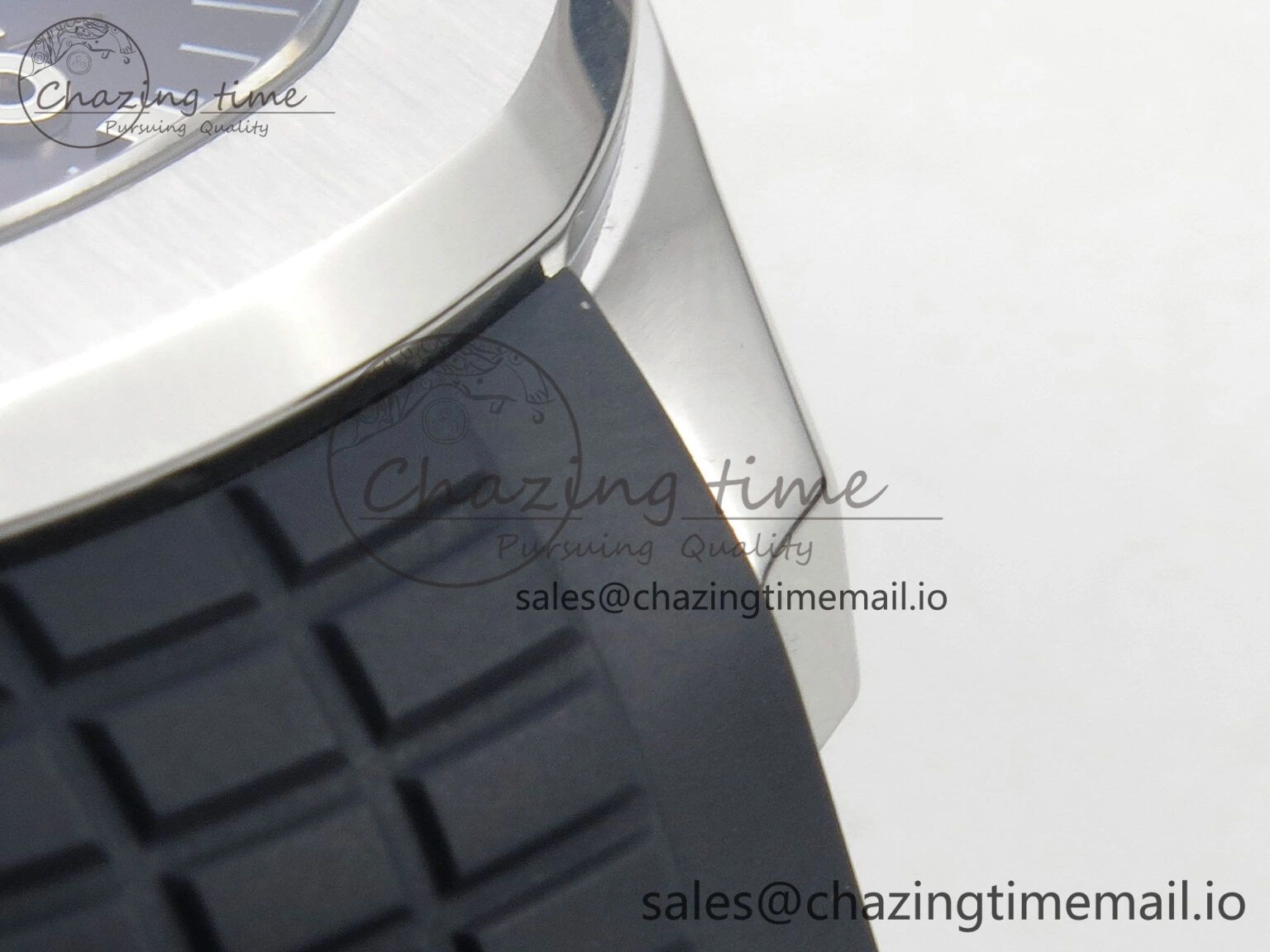 Aquanaut 5168G 42mm SS APWF 1:1 Best Edition Blue Dial on Blue Rubber Strap A324 Super Clone (Weighted)