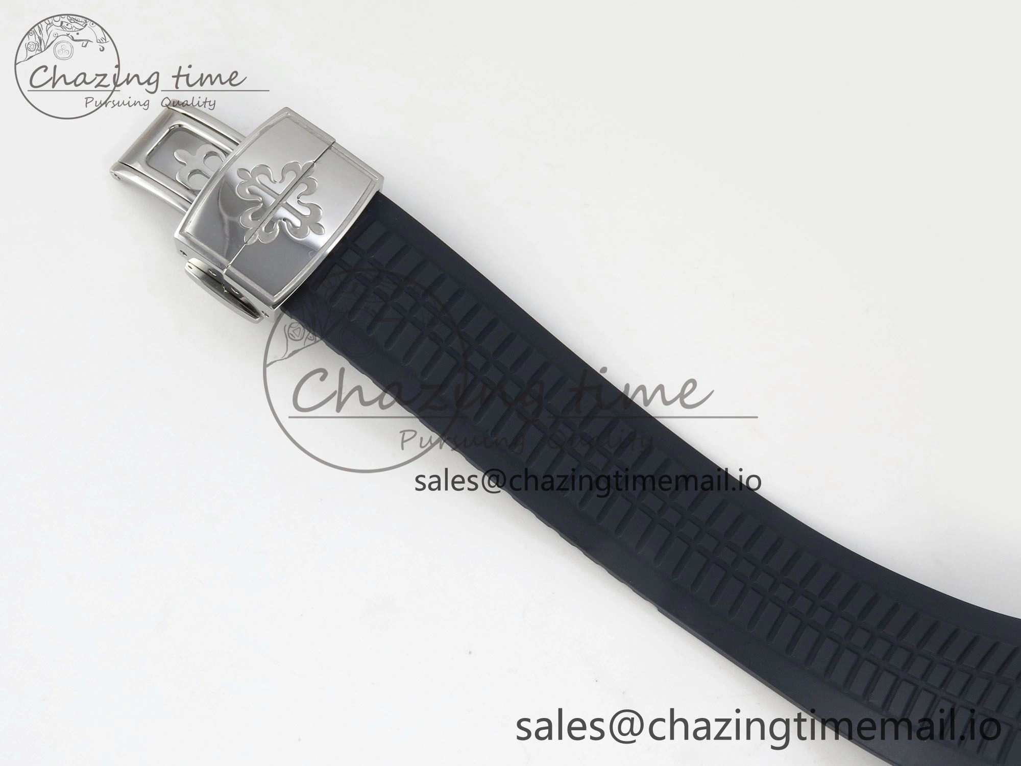 Aquanaut 5168G 42mm SS APWF 1:1 Best Edition Blue Dial on Blue Rubber Strap A324 Super Clone (Weighted)