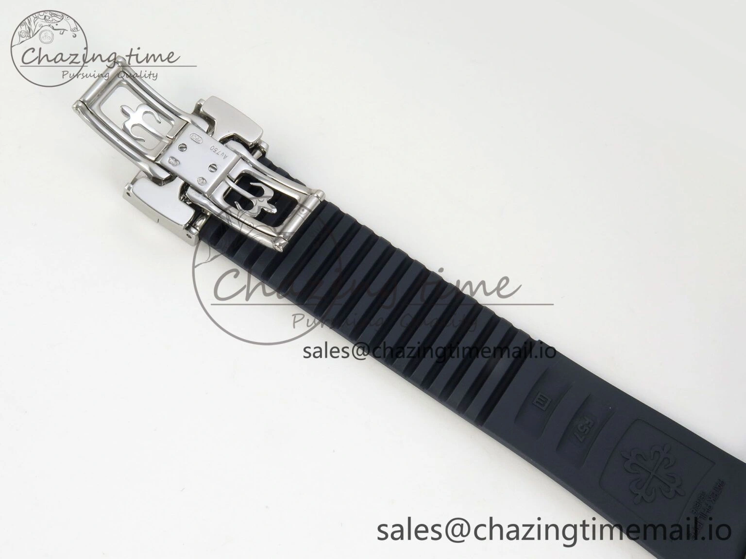 Aquanaut 5168G 42mm SS APWF 1:1 Best Edition Blue Dial on Blue Rubber Strap A324 Super Clone (Weighted)