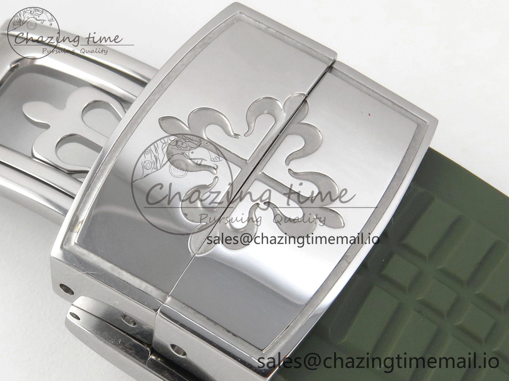 Aquanaut 5168G 42mm SS APWF 1:1 Best Edition Green Dial on Green Rubber Strap A324 Super Clone (Weighted)