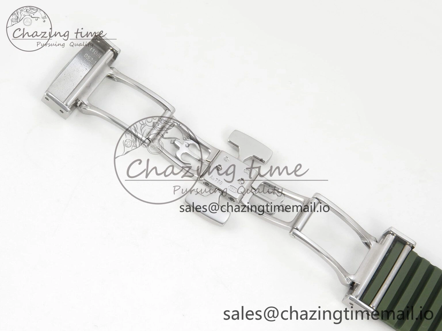 Aquanaut 5168G 42mm SS APWF 1:1 Best Edition Green Dial on Green Rubber Strap A324 Super Clone (Weighted)