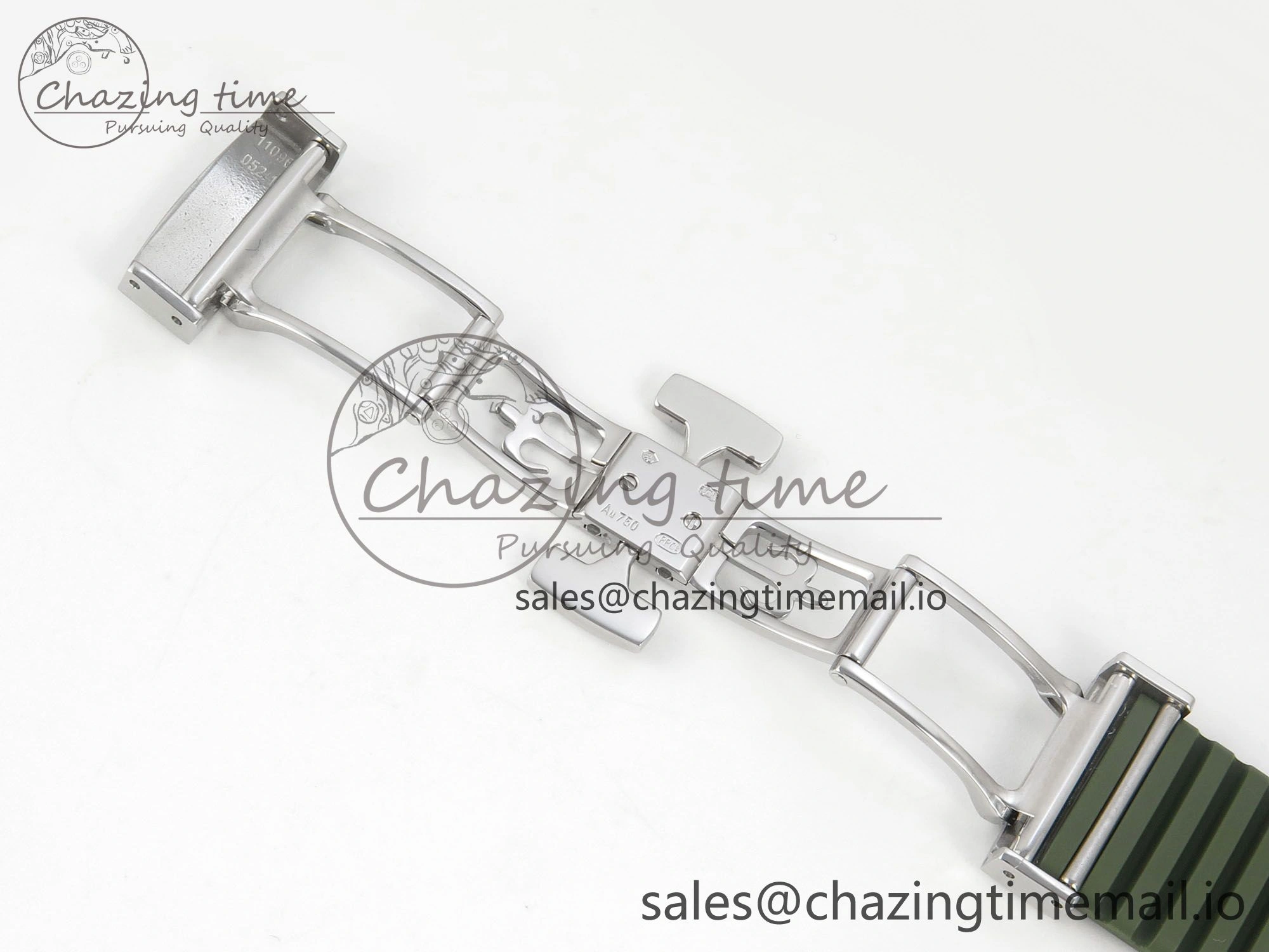 Aquanaut 5168G 42mm SS APWF 1:1 Best Edition Green Dial on Green Rubber Strap A324 Super Clone (Weighted)