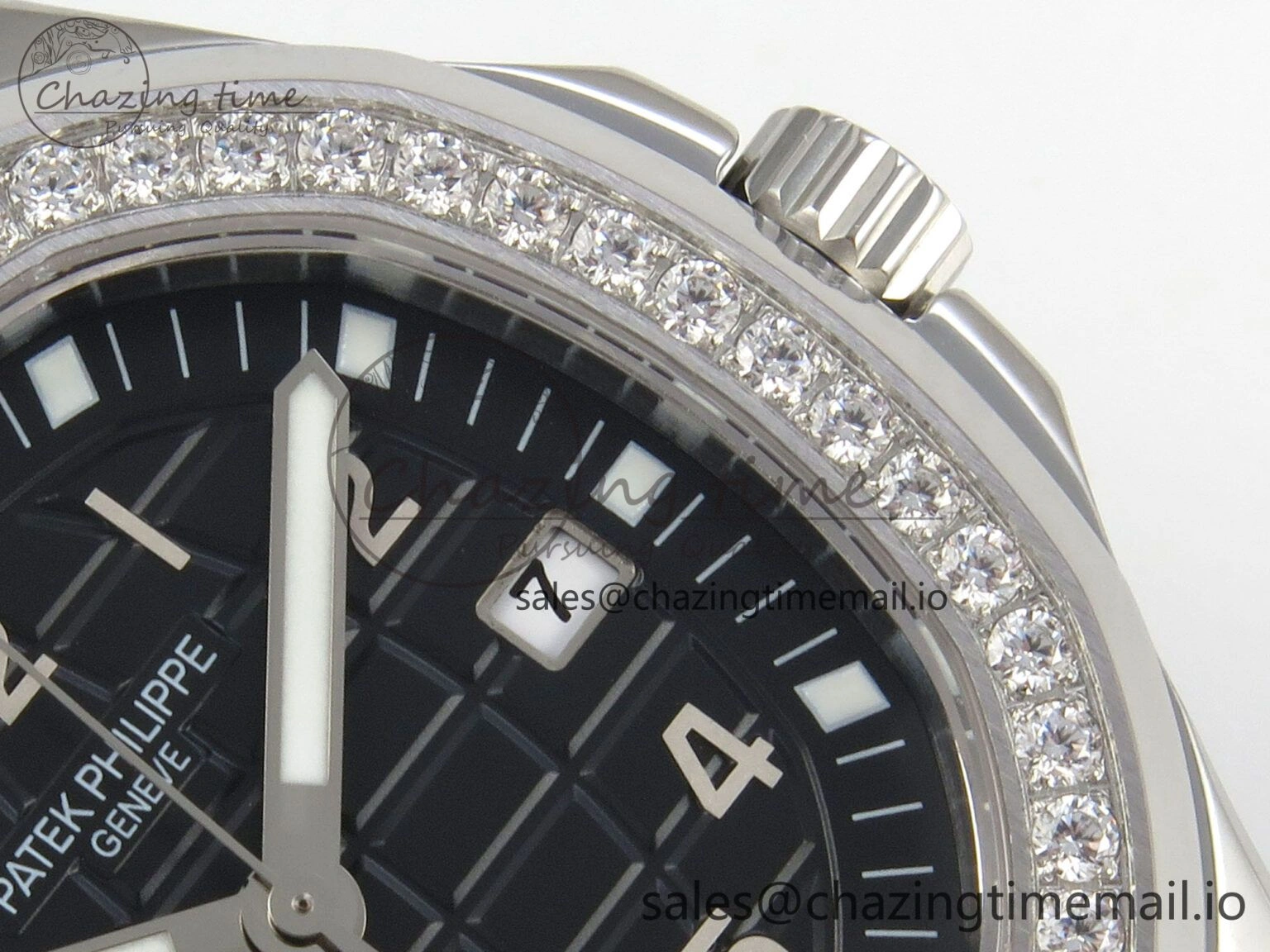 Aquanaut 5267 SS PPF 1:1 Best Edition Black Textured Dial On Black Rubber Strap Ronda Quartz