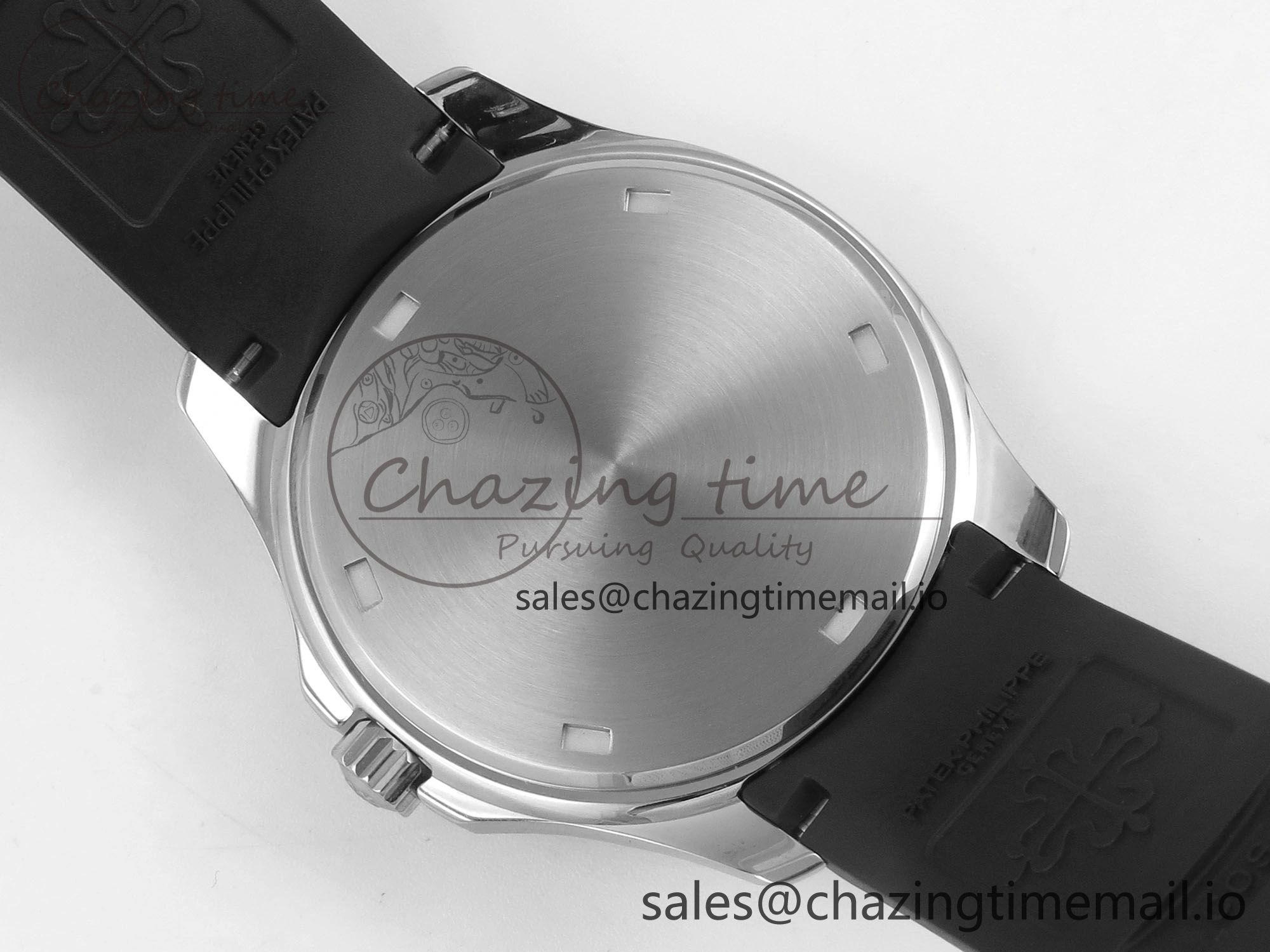 Aquanaut 5267 SS PPF 1:1 Best Edition Black Textured Dial On Black Rubber Strap Ronda Quartz