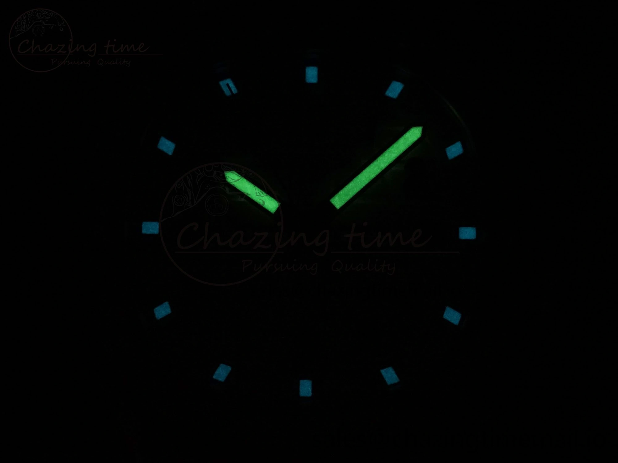 Aquanaut 5267 SS PPF 1:1 Best Edition Green Textured Dial On Green Rubber Strap Ronda Quartz