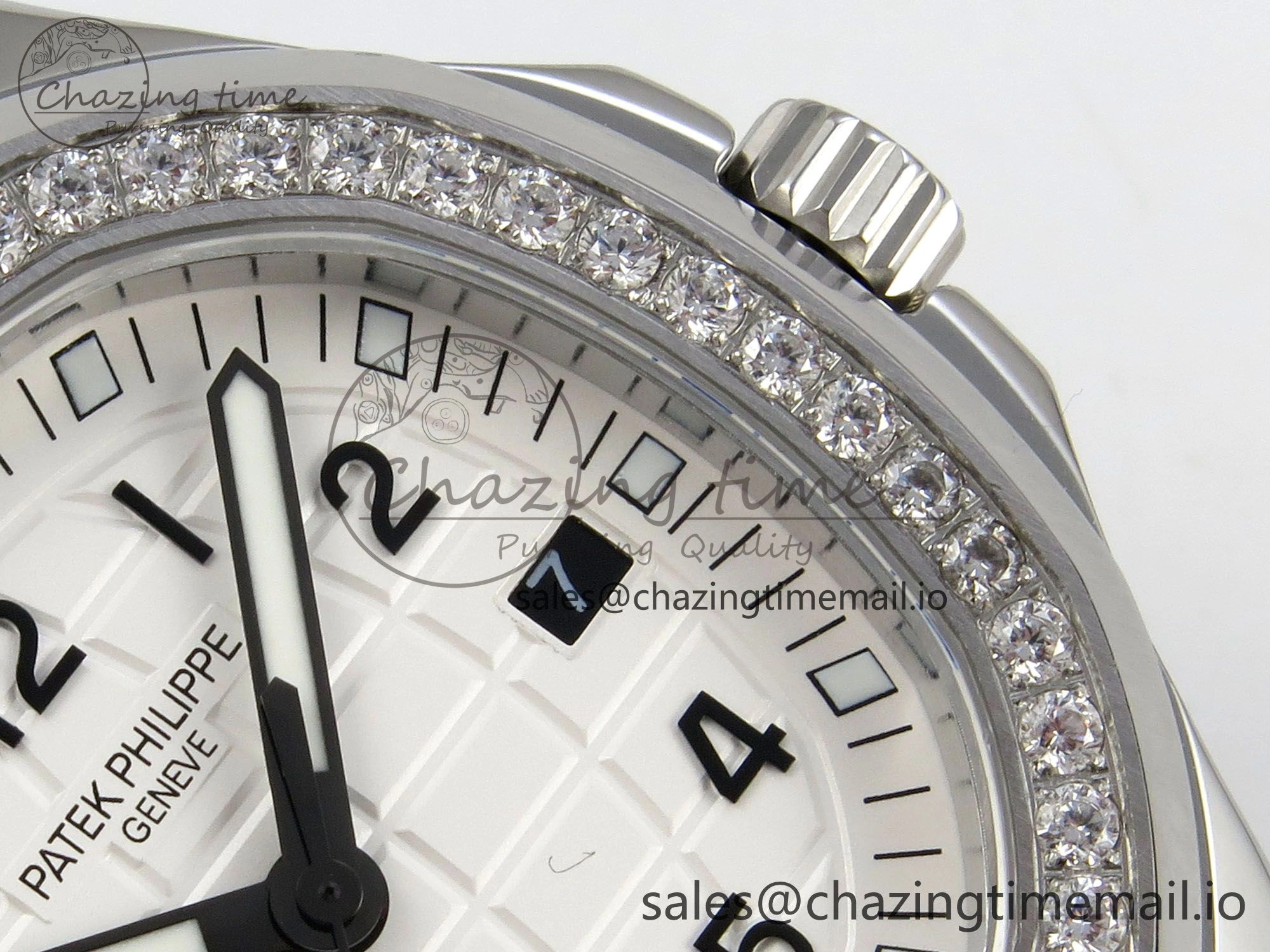 Aquanaut 5267 SS PPF 1:1 Best Edition White Textured Dial On White Rubber Strap Ronda Quartz