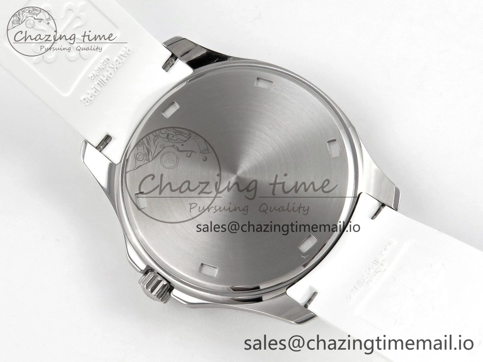 Aquanaut 5267 SS PPF 1:1 Best Edition White Textured Dial On White Rubber Strap Ronda Quartz