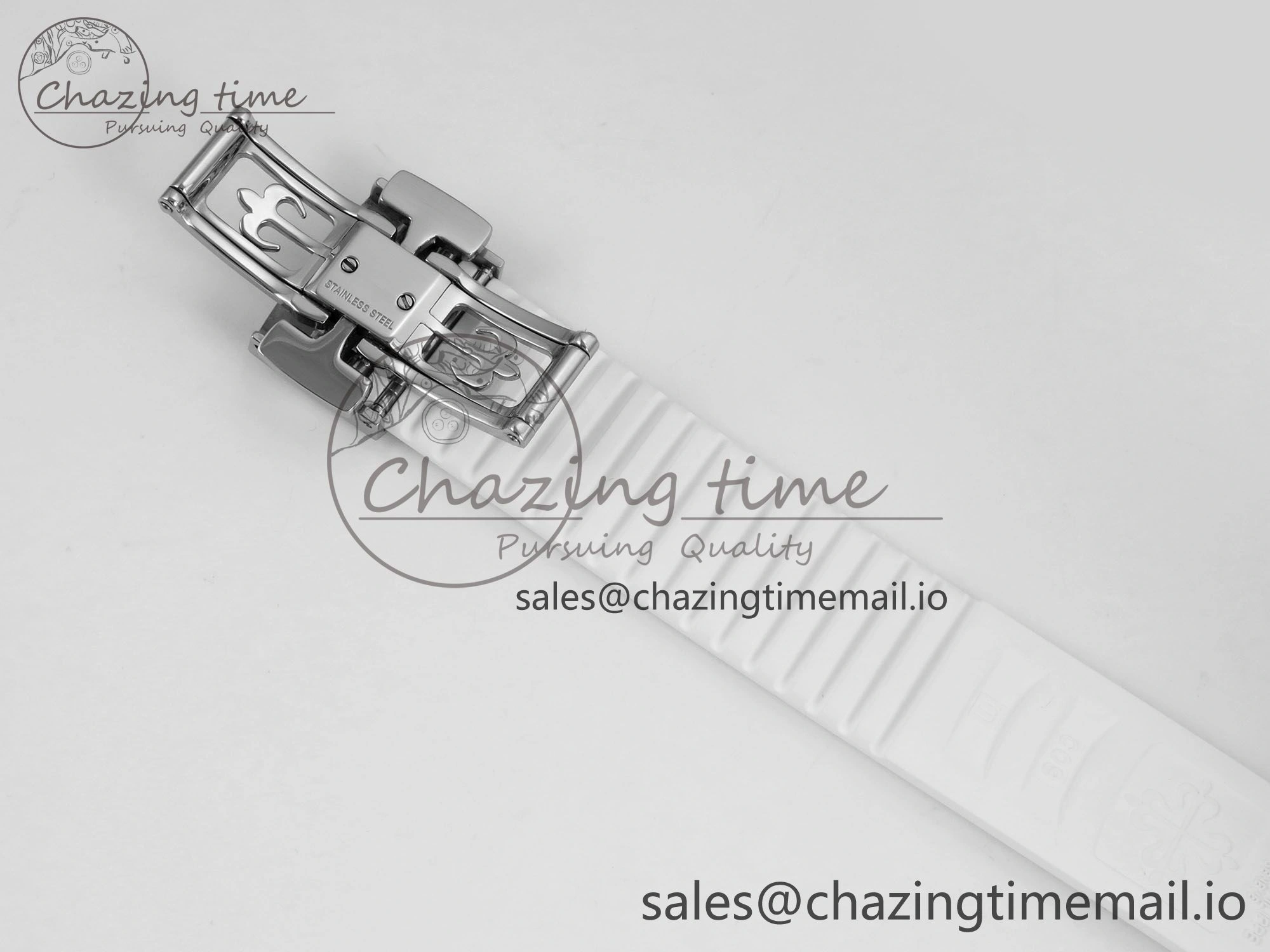 Aquanaut 5267 SS PPF 1:1 Best Edition White Textured Dial On White Rubber Strap Ronda Quartz