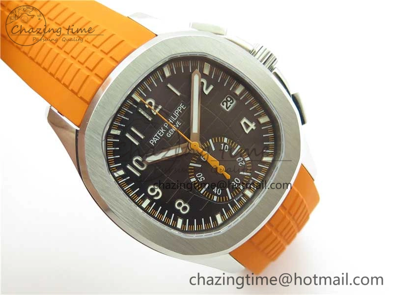 Aquanaut 5968 SS OMF Best Edition Gray Dial on Orange Rubber Strap A520