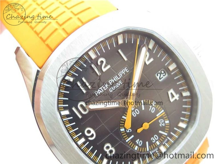 Aquanaut 5968 SS OMF Best Edition Gray Dial on Orange Rubber Strap A520