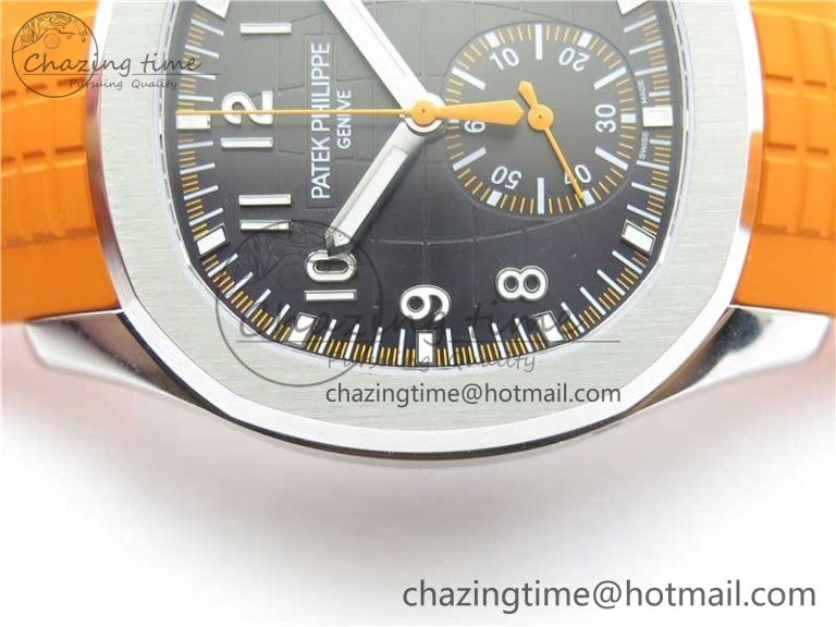 Aquanaut 5968 SS OMF Best Edition Gray Dial on Orange Rubber Strap A520